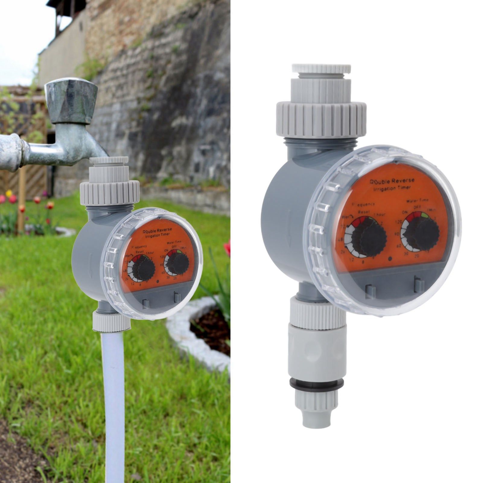 Irrigation Timer Dual Dial Ball Valve IP67 Waterproof Automatic Pressure Free view 11