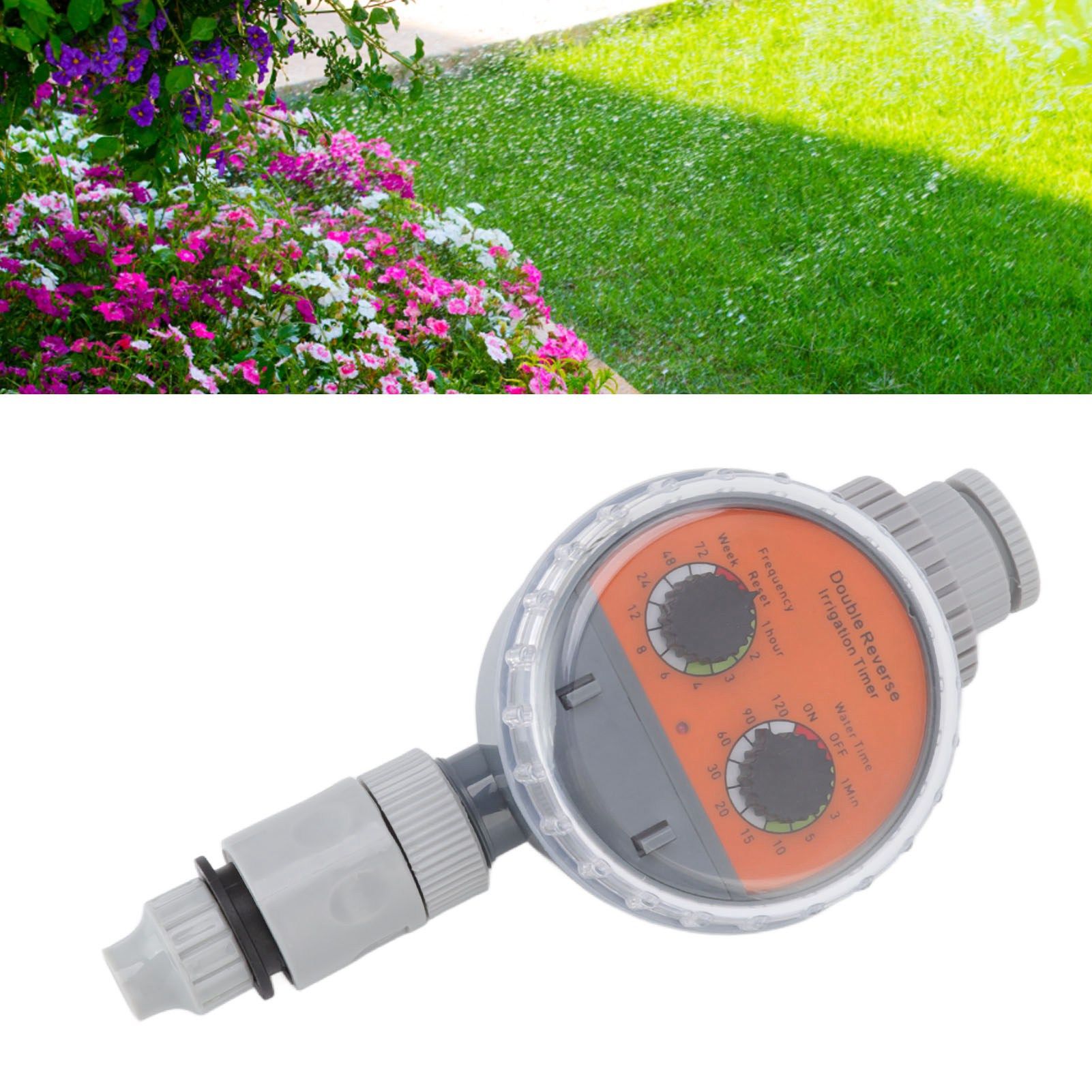 Irrigation Timer Dual Dial Ball Valve IP67 Waterproof Automatic Pressure Free view 12