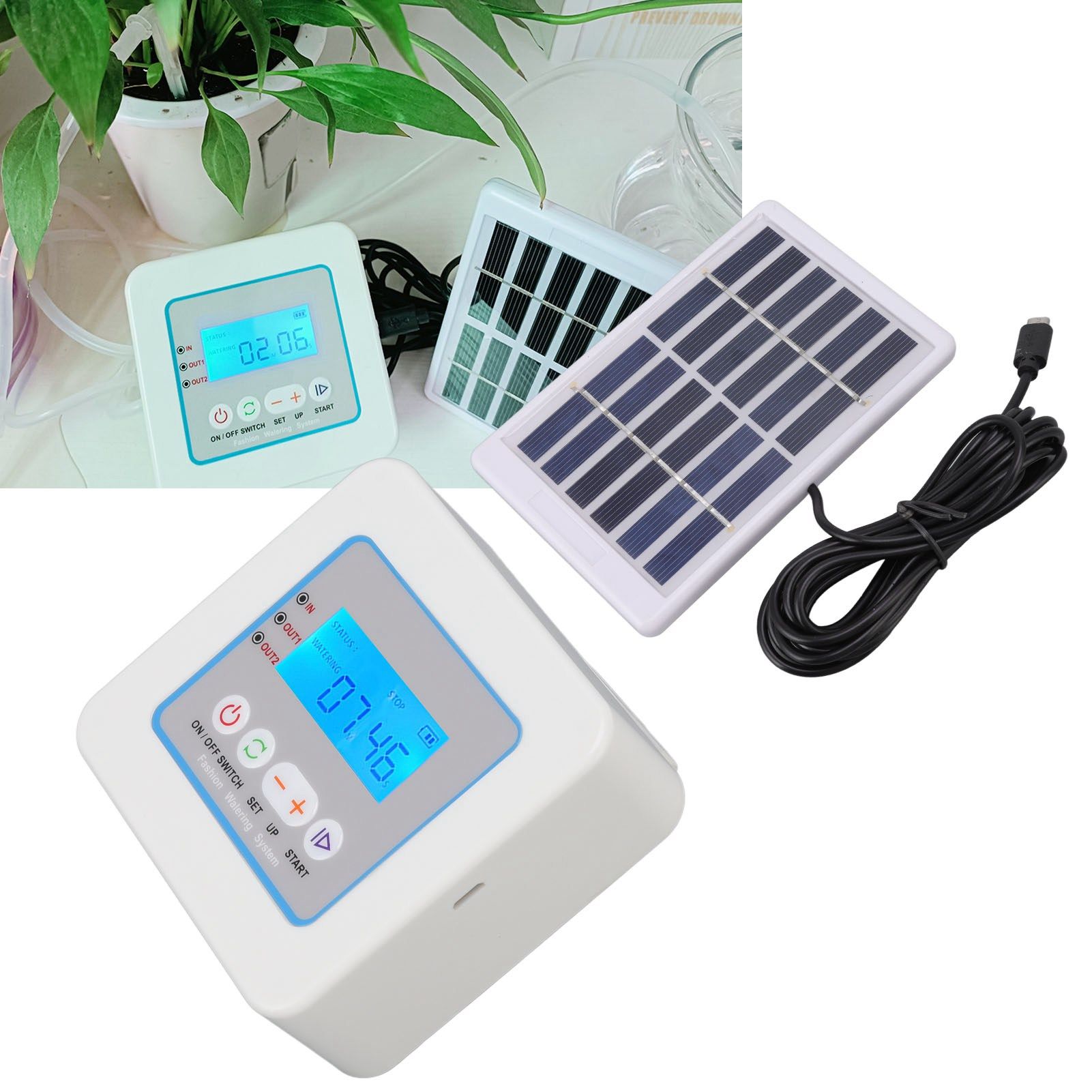 Micro Automatic Drip Irrigation Kit Programmable Timer Solar Multi Function view 11