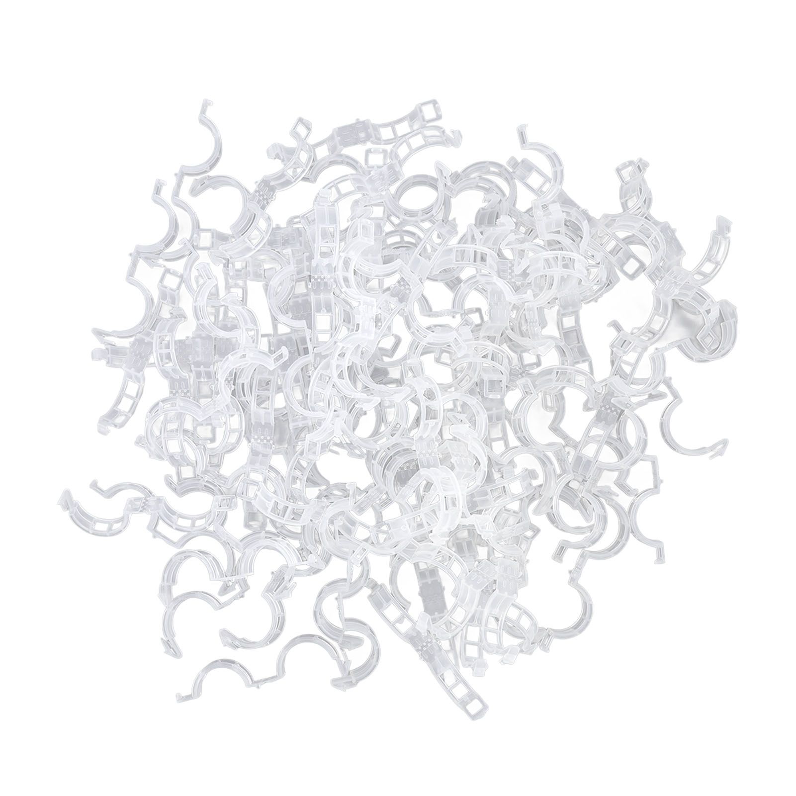300Pcs Plastic Tomato Clips Good Fixation Support Reusable Plant Support Clips view 3