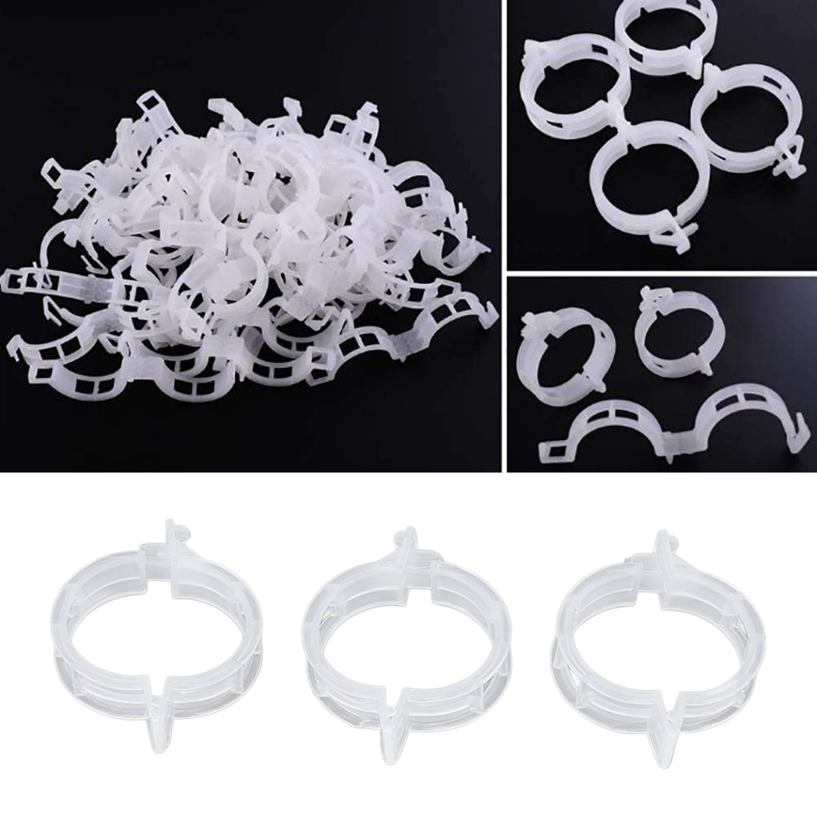300Pcs Plastic Tomato Clips Good Fixation Support Reusable Plant Support Clips view 10