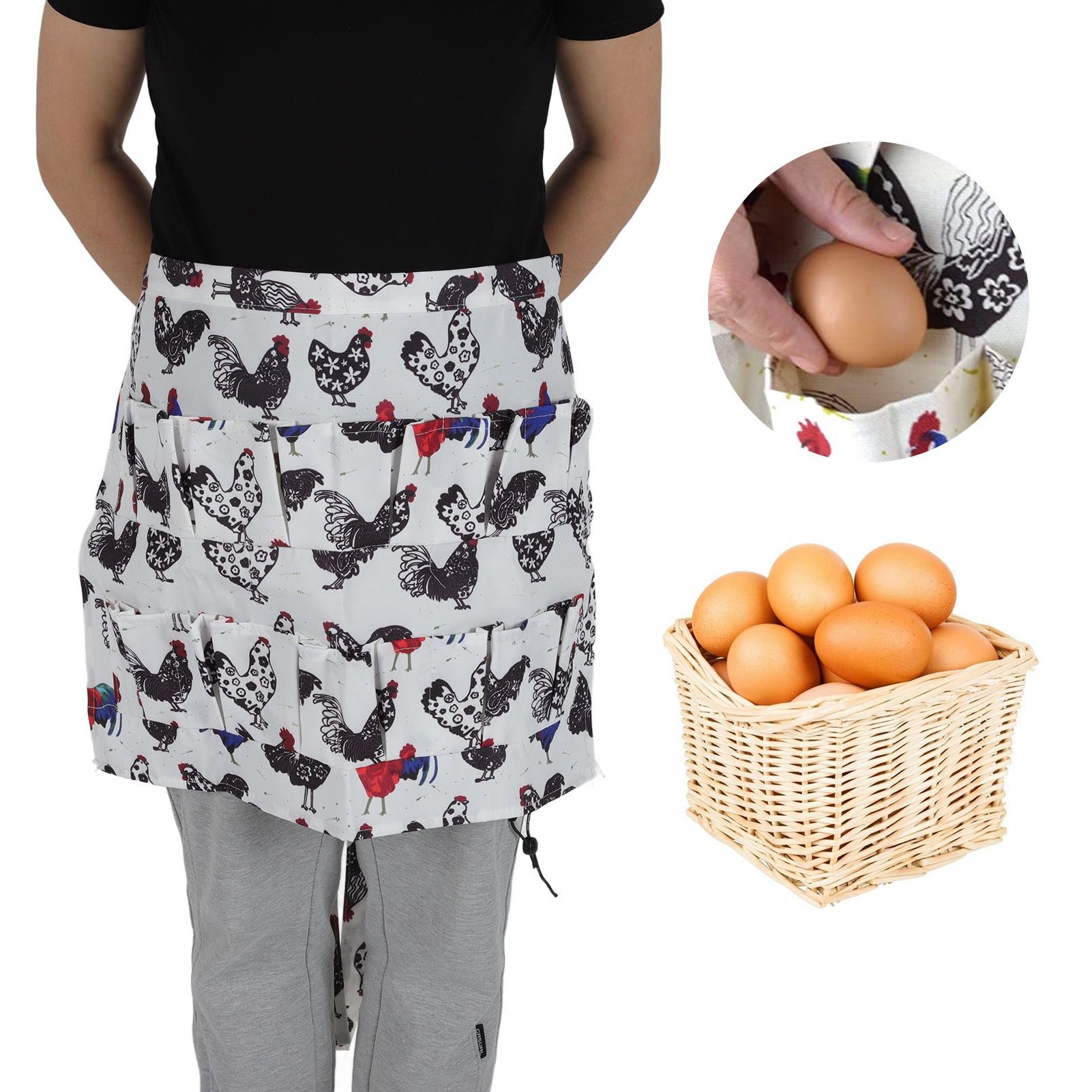 Eggs Apron Eggs Collecting Gathering Holding Apron for Chicken Hense Duck view 11