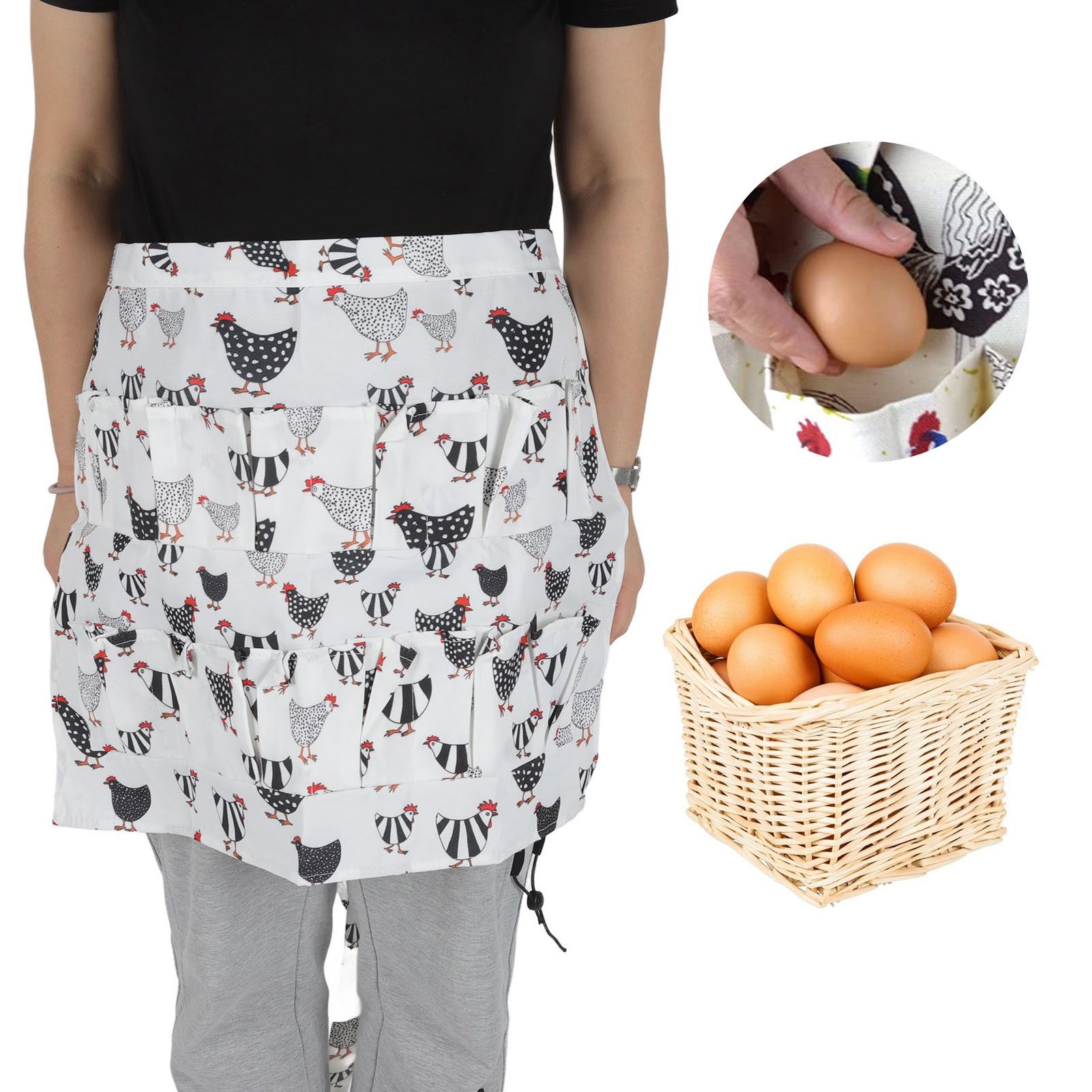 Eggs Apron Eggs Collecting Gathering Holding Apron for Chicken Hense Duck view 11