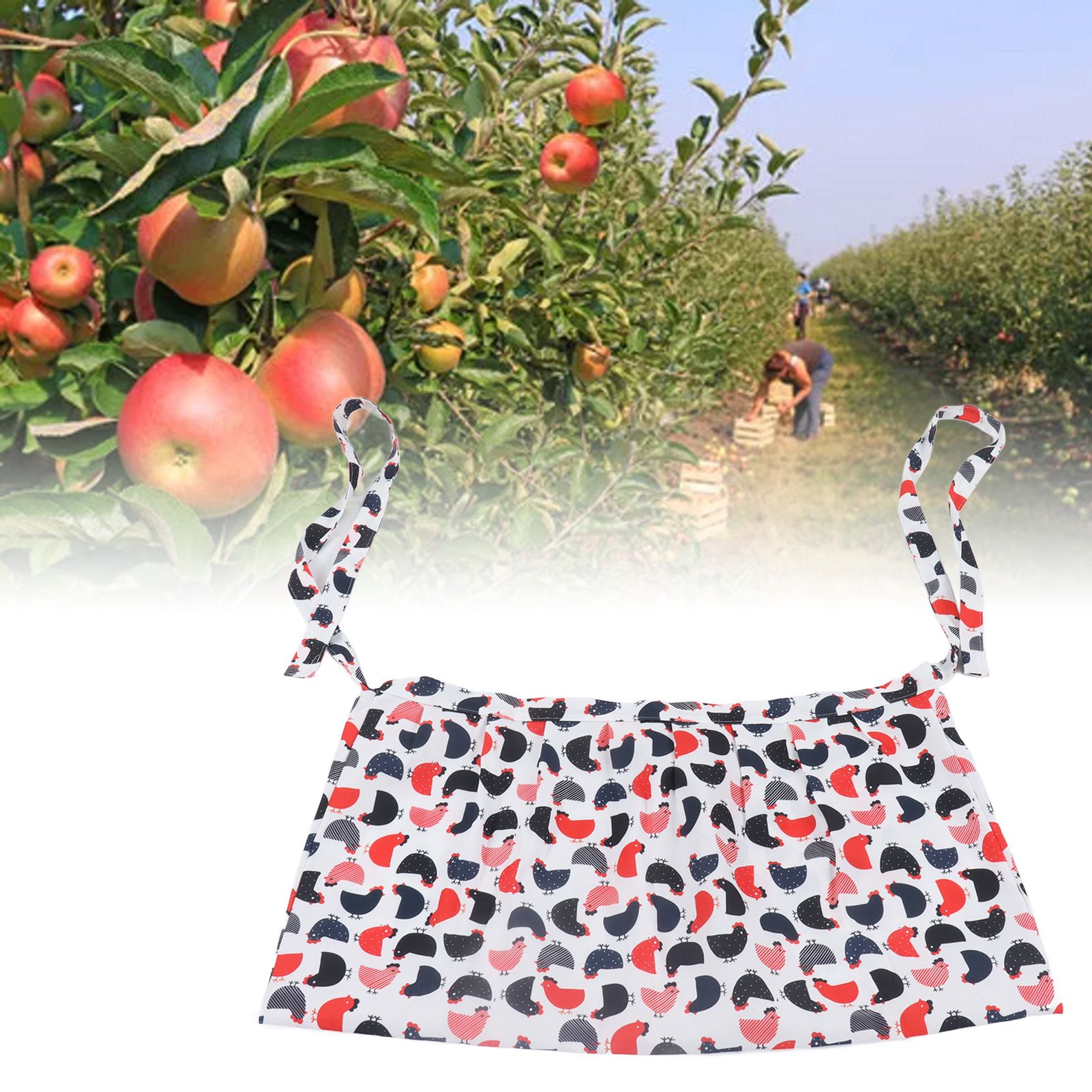 Garden Apron Waterproof Adjustable Waistband Hands Free Fruit Harvesting Apron view 11