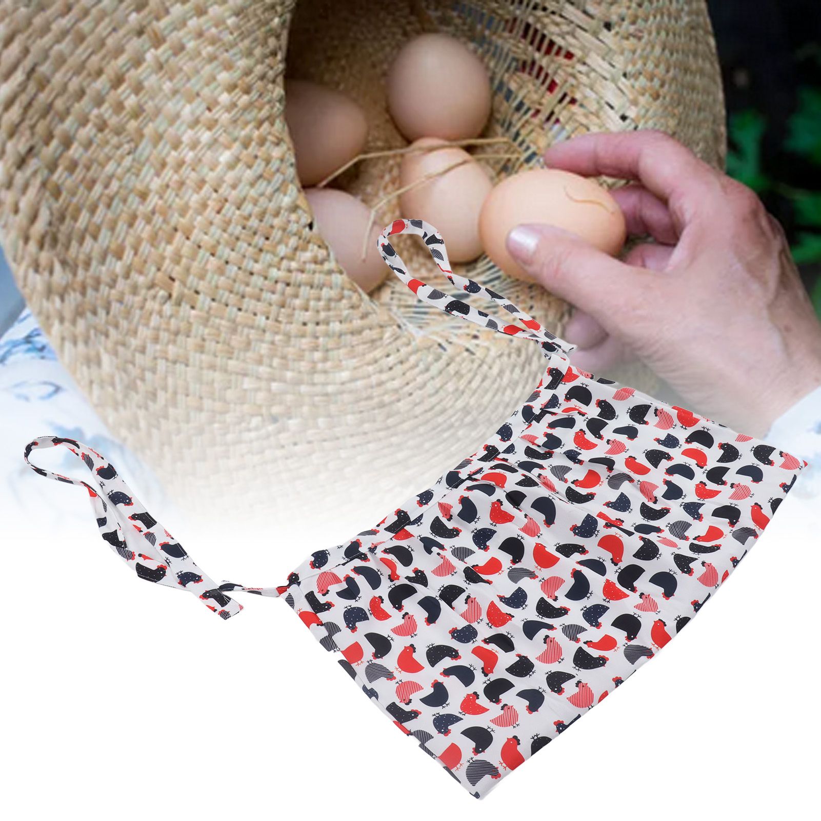 Garden Apron Waterproof Adjustable Waistband Hands Free Fruit Harvesting Apron view 12