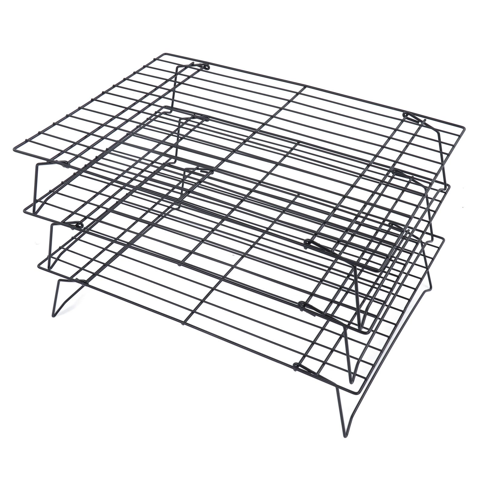 13 Inch Iron Baking Rack 3 Layer Non Stick Cooling Racks for Cooking Baking view 2