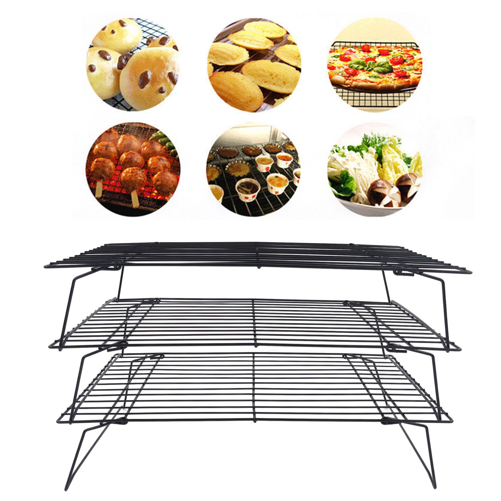 13 Inch Iron Baking Rack 3 Layer Non Stick Cooling Racks for Cooking Baking view 12