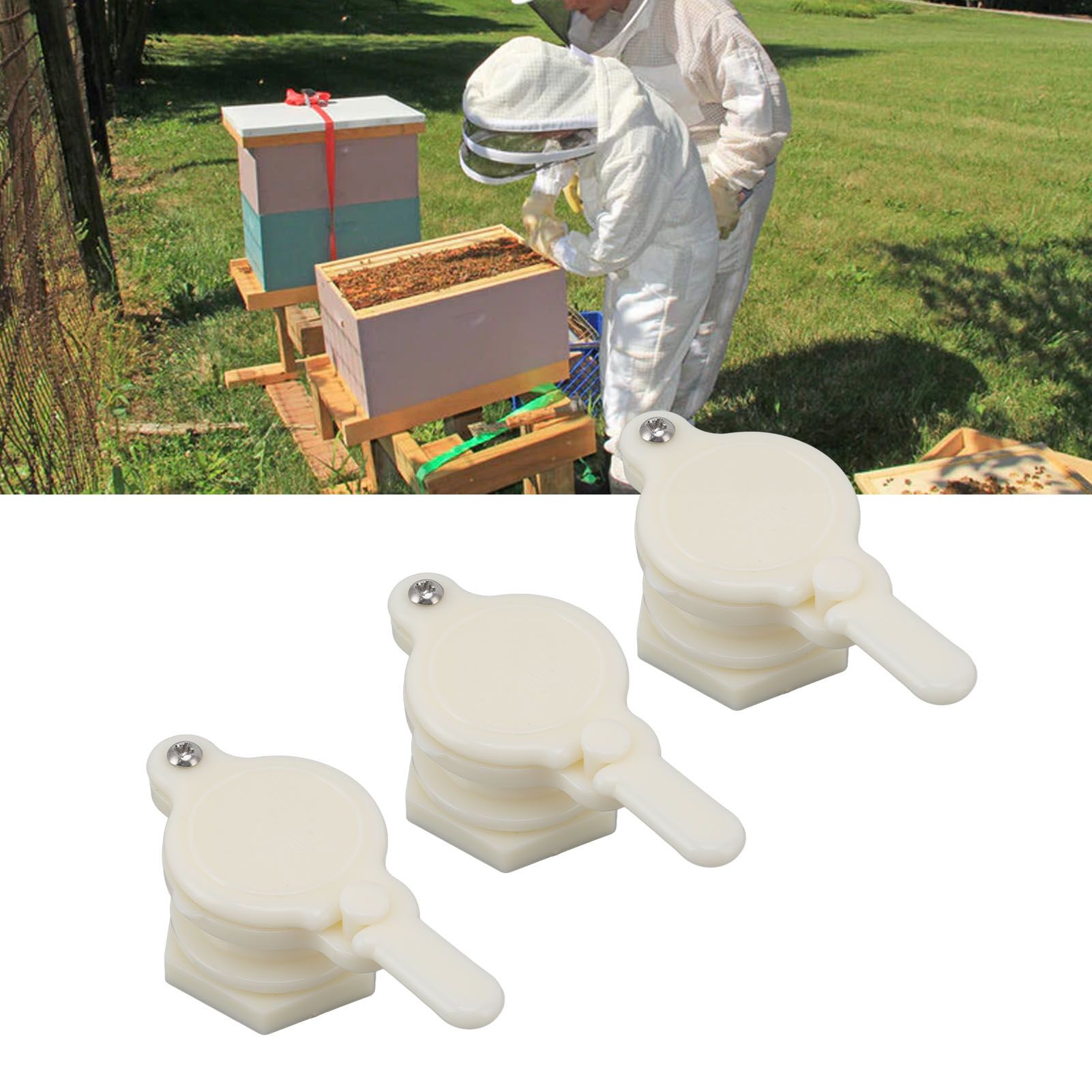 3pcs Beekeeping Integrated Honey Gate Extractor Plastic Honey Gate Valve for view 11