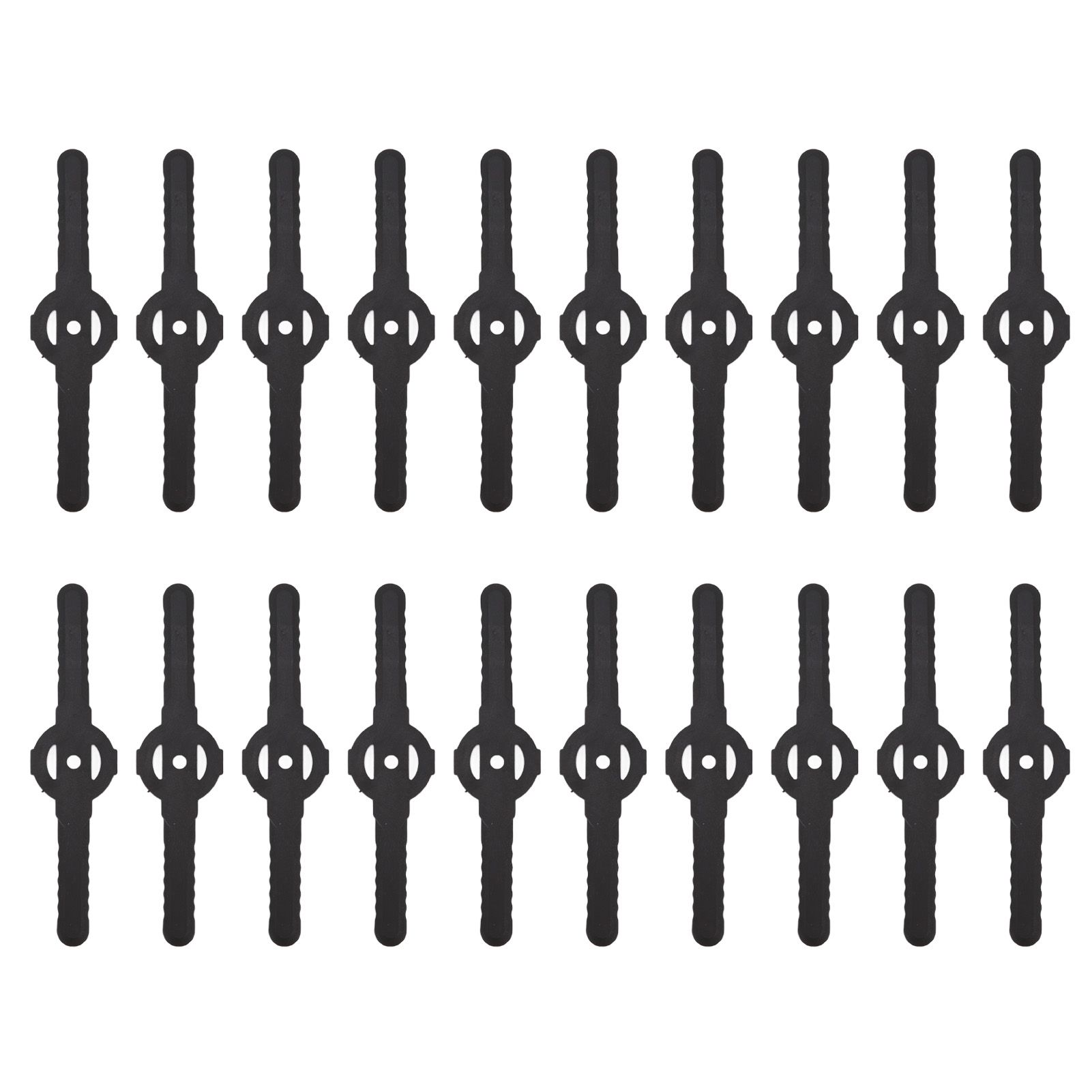 20Pcs Plastic Lawn Mower Blades Garden Electric Grass Trimmer Long Blade