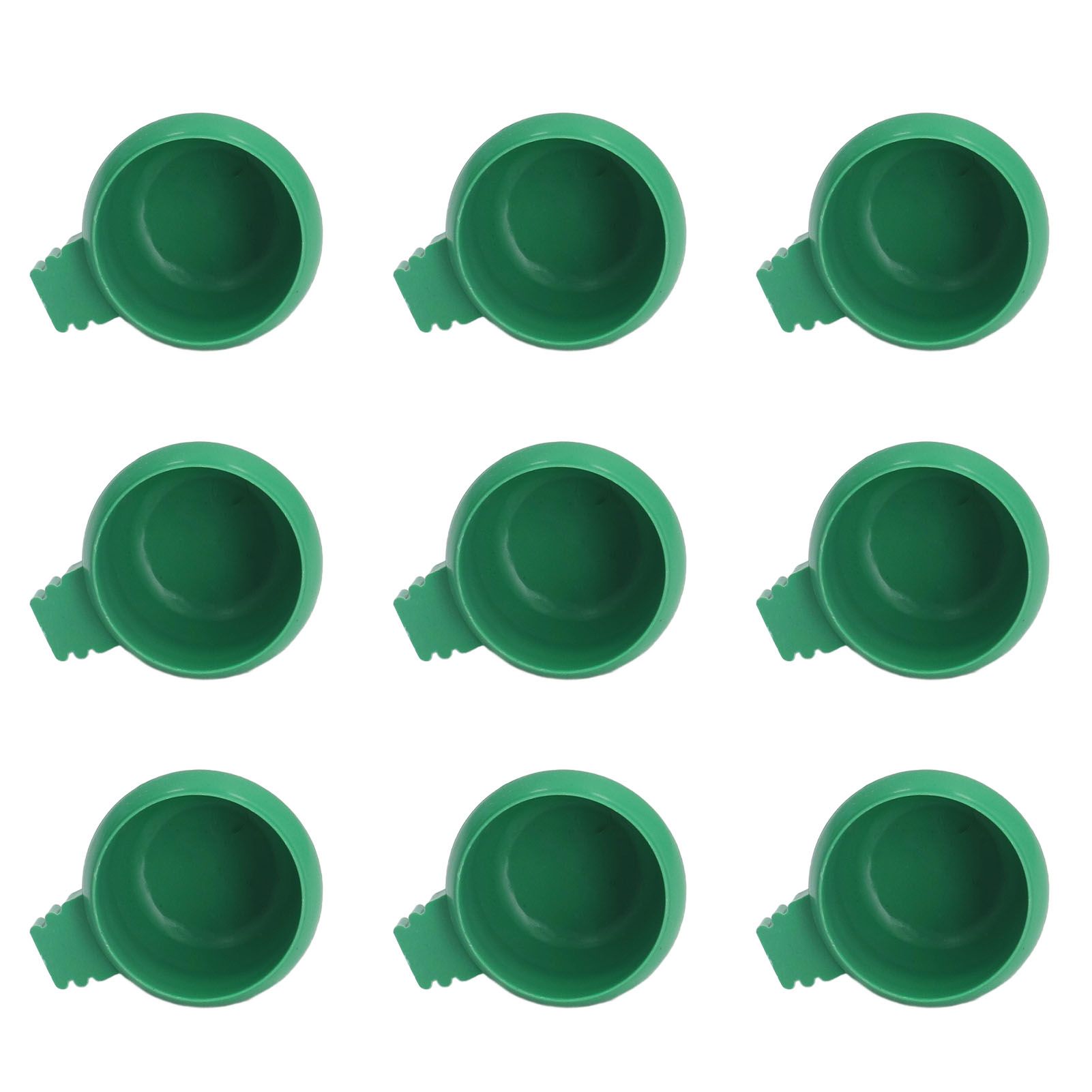 25Pcs Mini Bird Parrots Food Water Bowl Inlay Installation Round Green Parrots view 3