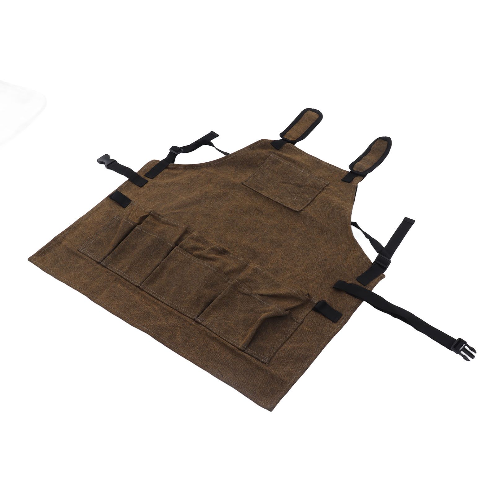 Woodworking Shop Apron Large Capacity Pocket Adjustment Shoulder Straps Waxed view 4