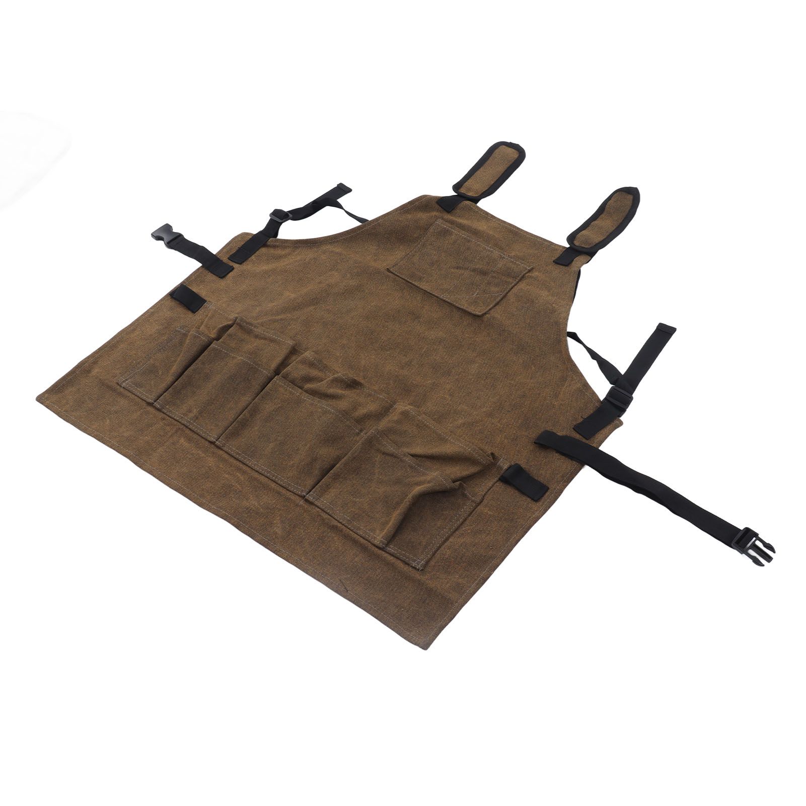 Woodworking Shop Apron Large Capacity Pocket Adjustment Shoulder Straps Waxed view 5