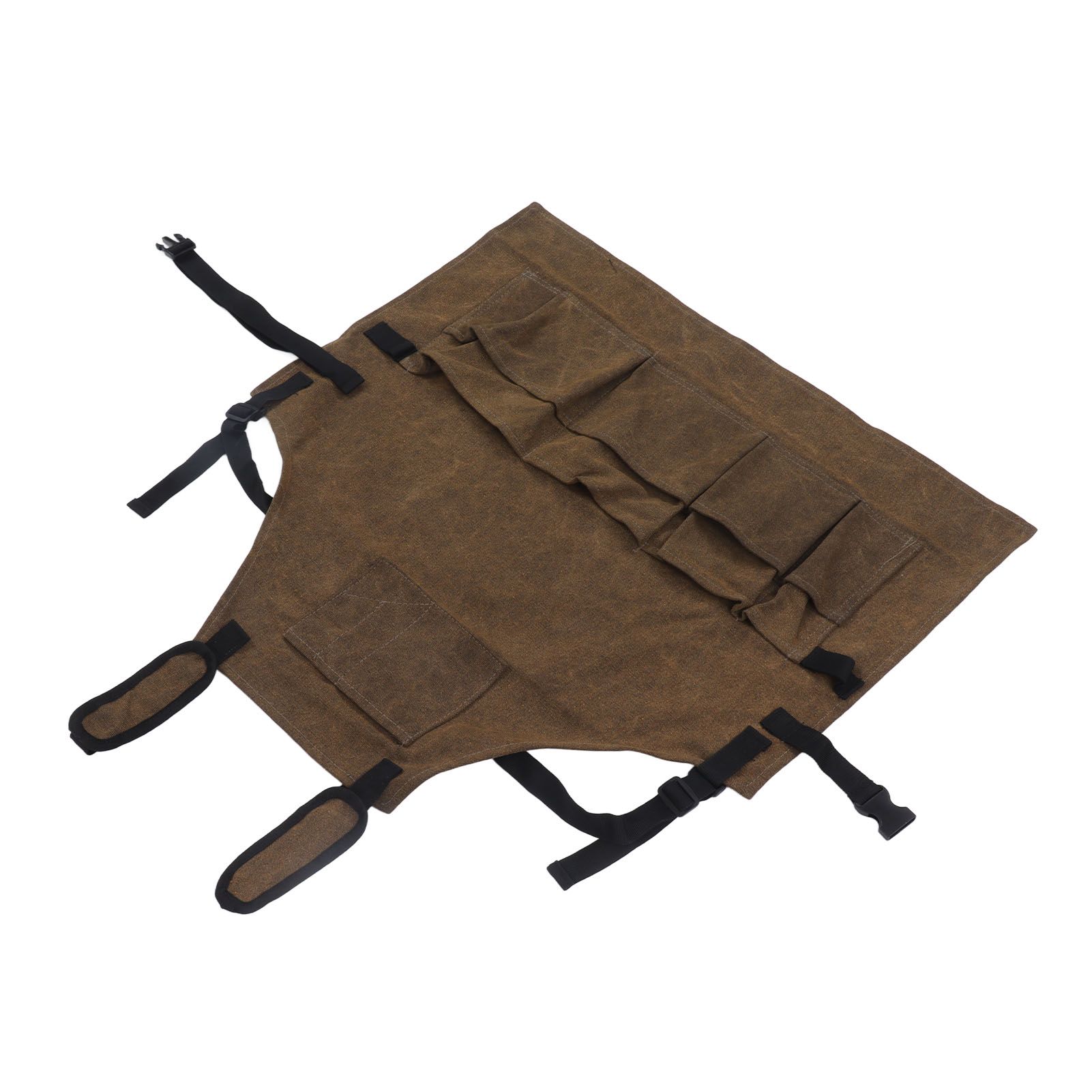Woodworking Shop Apron Large Capacity Pocket Adjustment Shoulder Straps Waxed view 7