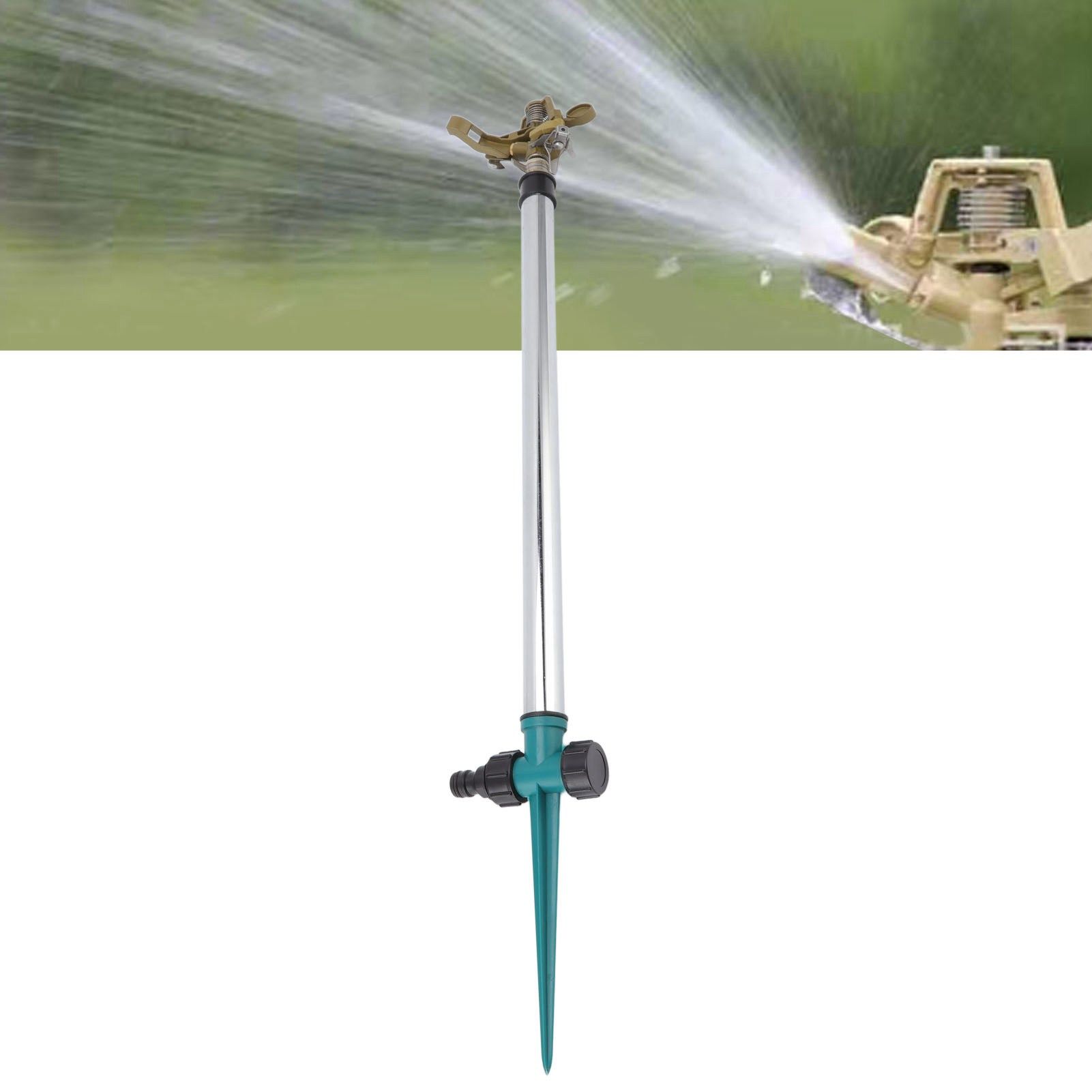 Garden Sprinkler Automatic 360 Degree Rotating 2 Modes Adjustable Zinc Alloy view 12