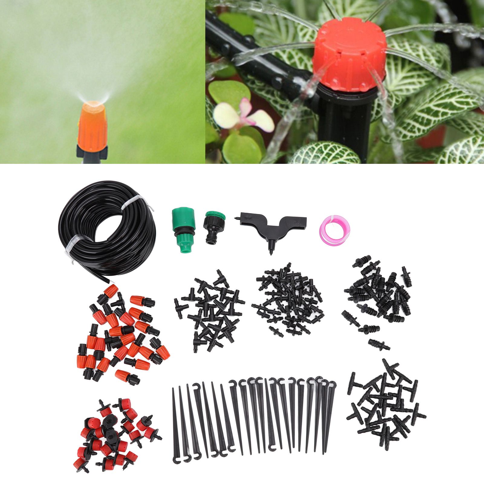 49.2ft Drip Irrigation Kit Adjustable Automatic Atomizing Watering System for view 11