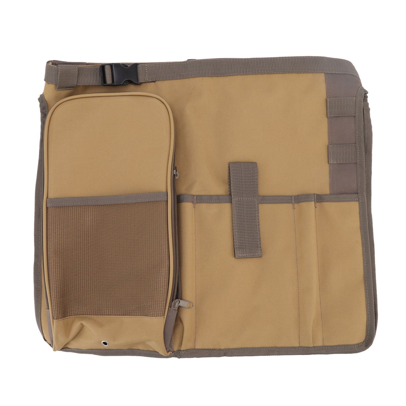 Bucket Organization Bag Round Shape Large Capacity Portable Handle Khaki view 9