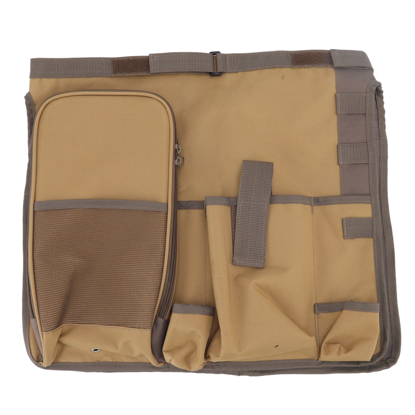 Bucket Organization Bag Round Shape Large Capacity Portable Handle Khaki view 10