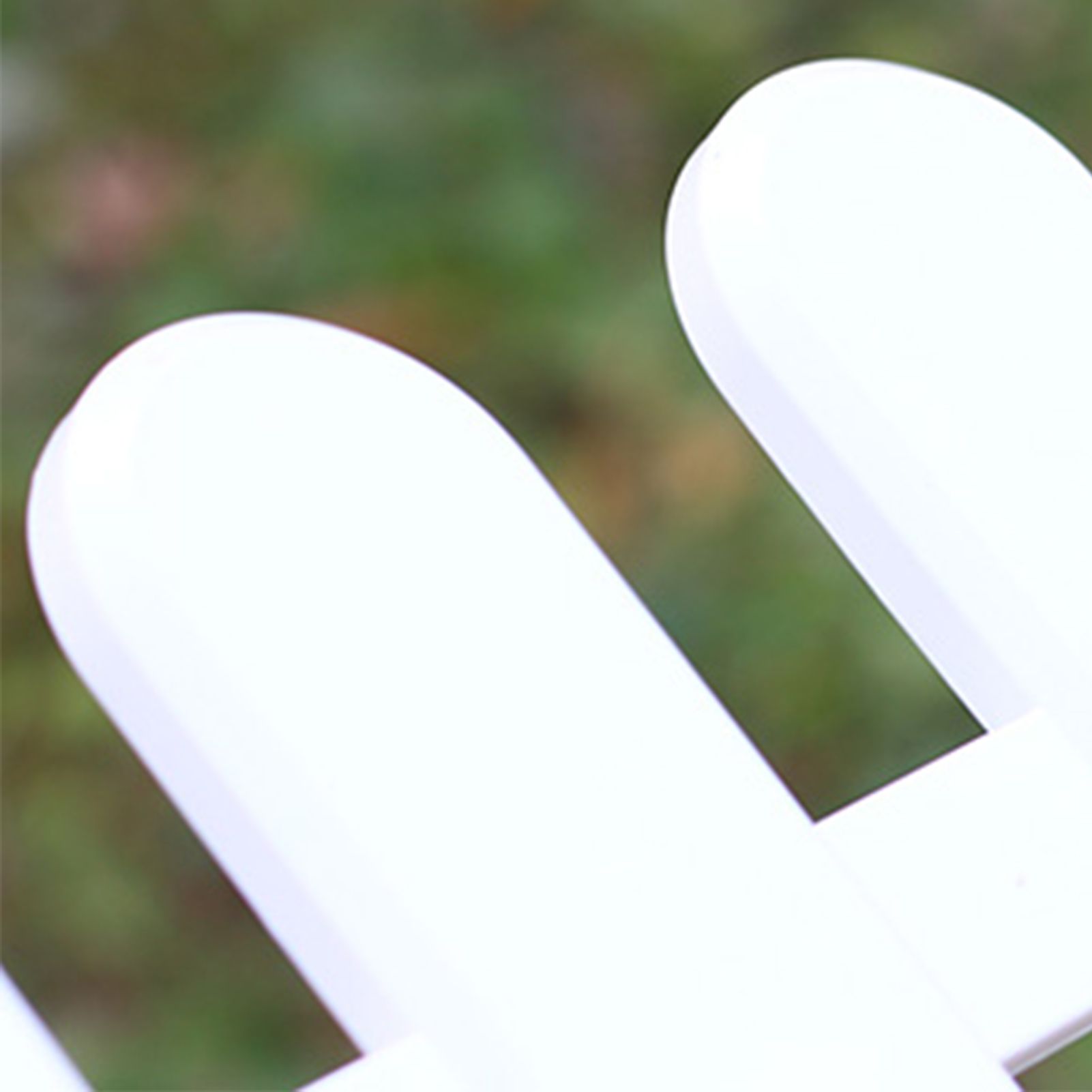 White Edgings Garden Picket Fence Ornamental Grass Lawn Flowerbeds Plant view 2