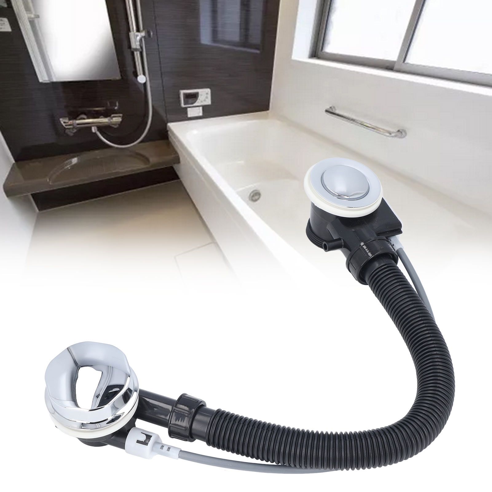 Bathtub Overflow Drainer Concealed Flexible SPA Bathtub Overflow Drain Pipe view 12