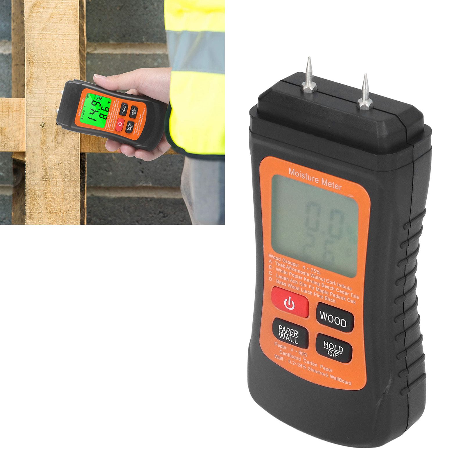Moisture Meter Wood Moisture Detector Intelligent Temperature Humidity view 11