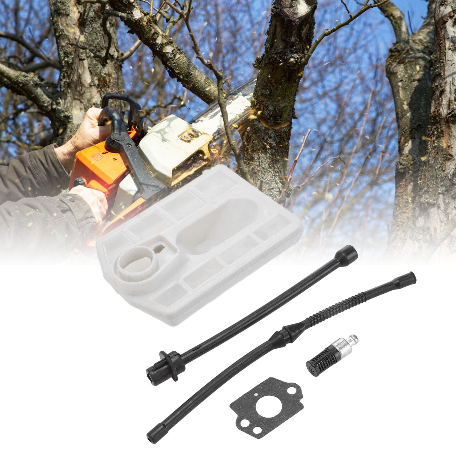Chainsaw Air Filter Kit Professional Air Filter Washer Oil Hose Kit for 4500 view 11
