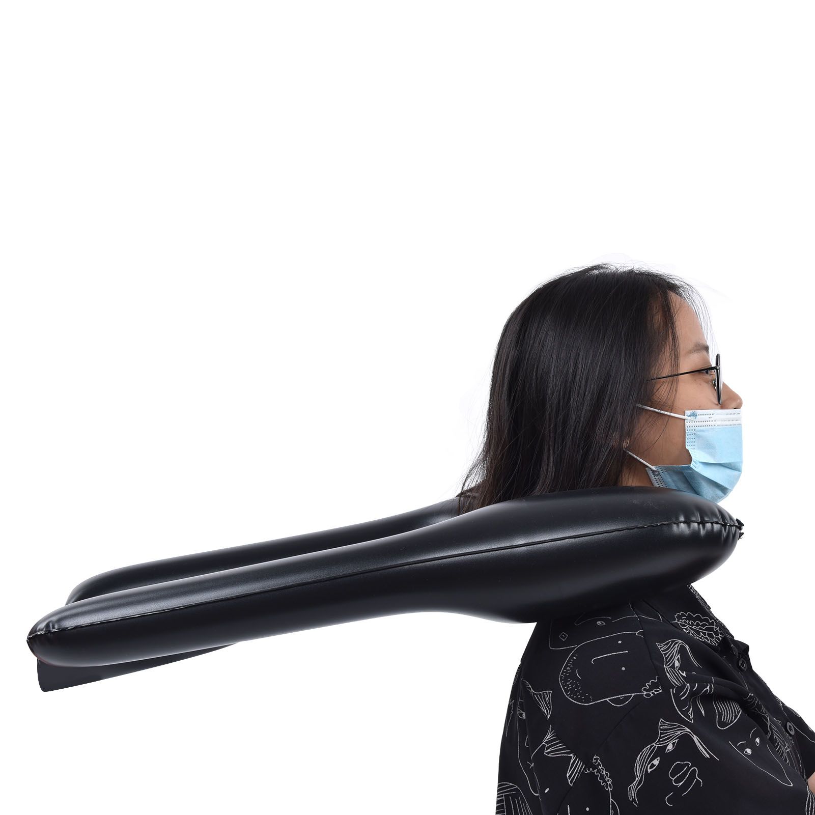 Inflatable Shampoo Bowl Portable Hair Washing Tray with Inflator Pump view 10