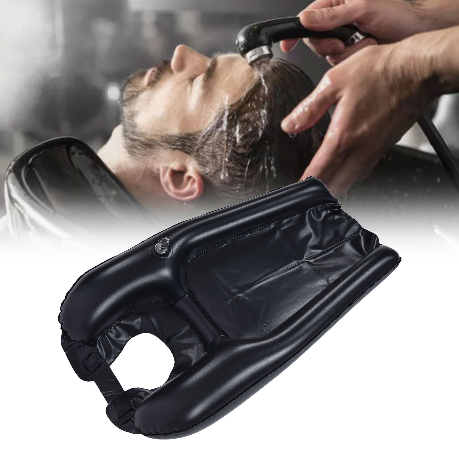 Inflatable Shampoo Bowl Portable Hair Washing Tray with Inflator Pump view 11