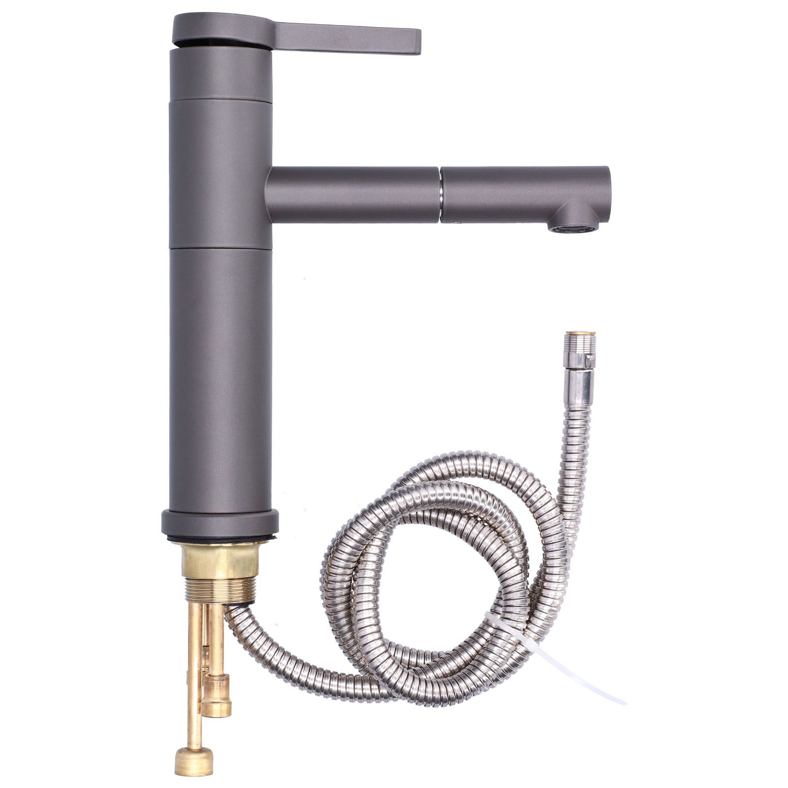 G1/2 Above Counter Basin Pull Out Faucet Set Cold Hot Mixing Water Tap with view 2