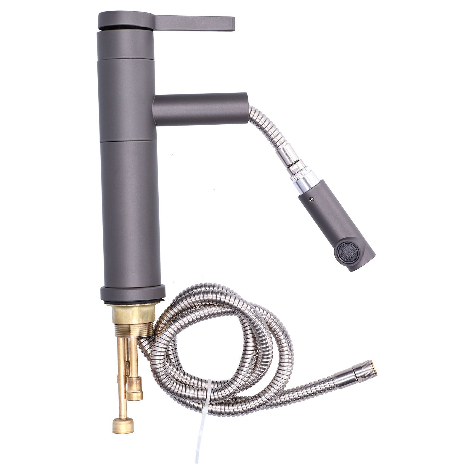 G1/2 Above Counter Basin Pull Out Faucet Set Cold Hot Mixing Water Tap with view 6