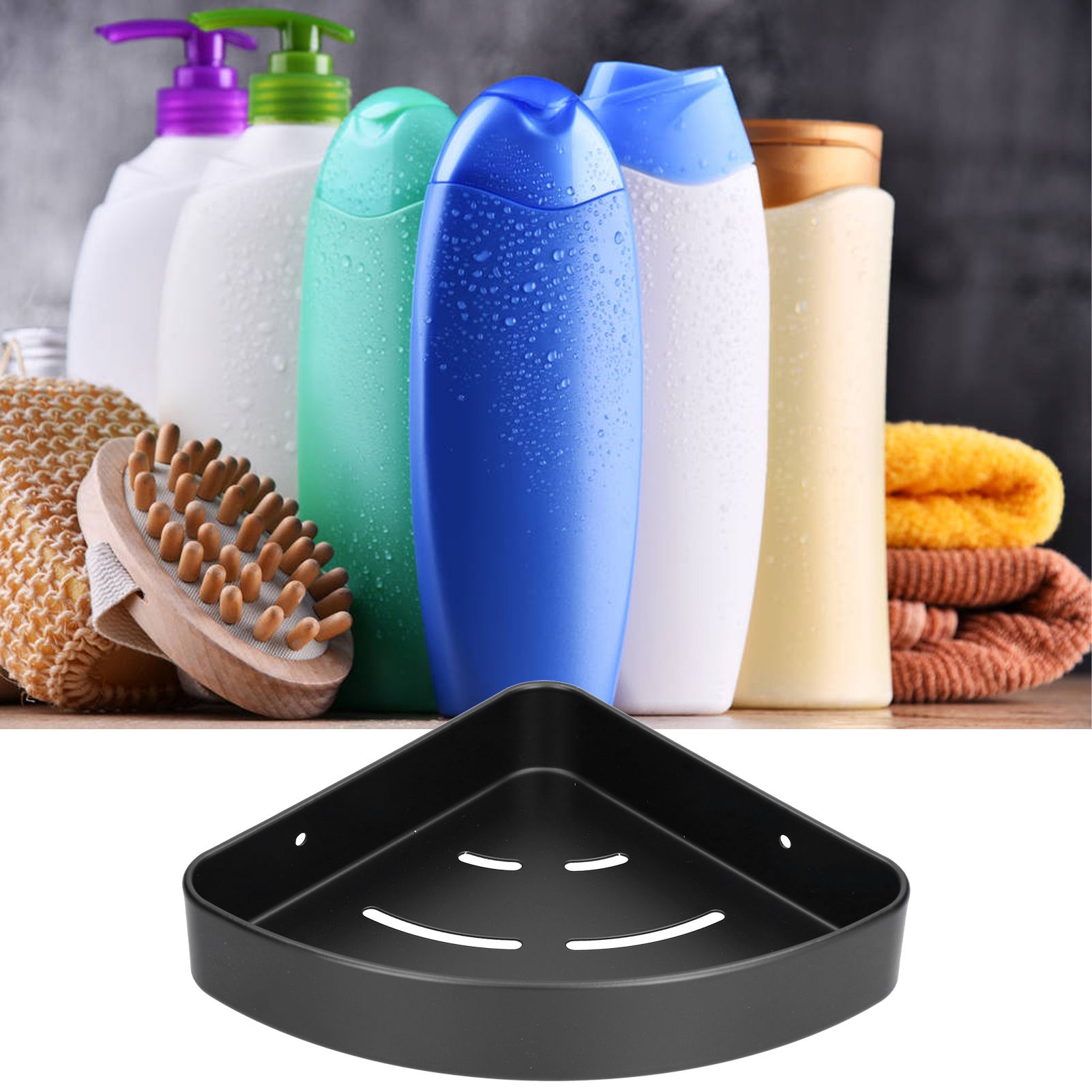Shower Shelf Wall Mounted Triangular Corner Shelves Storage Rack Organizer for view 11