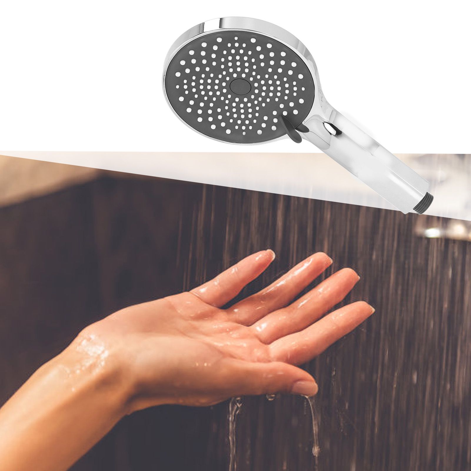 Handheld Shower Head High Pressure G1/2 Thread ABS Electroplated Showerhead view 11