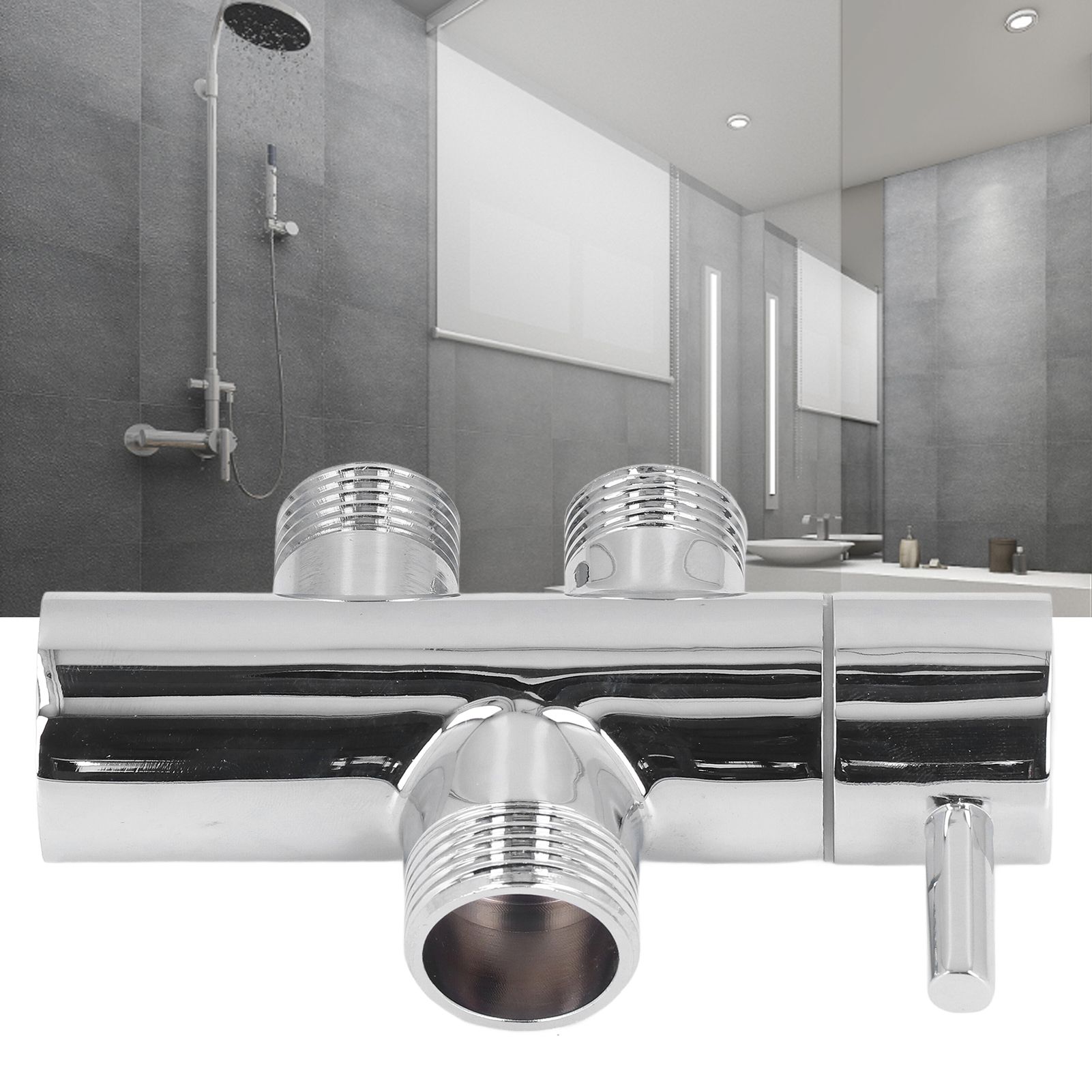 G3/4 to G1/2 Shower Arm Diverter Leakproof Tee Connector Brass Shower Diverter view 12