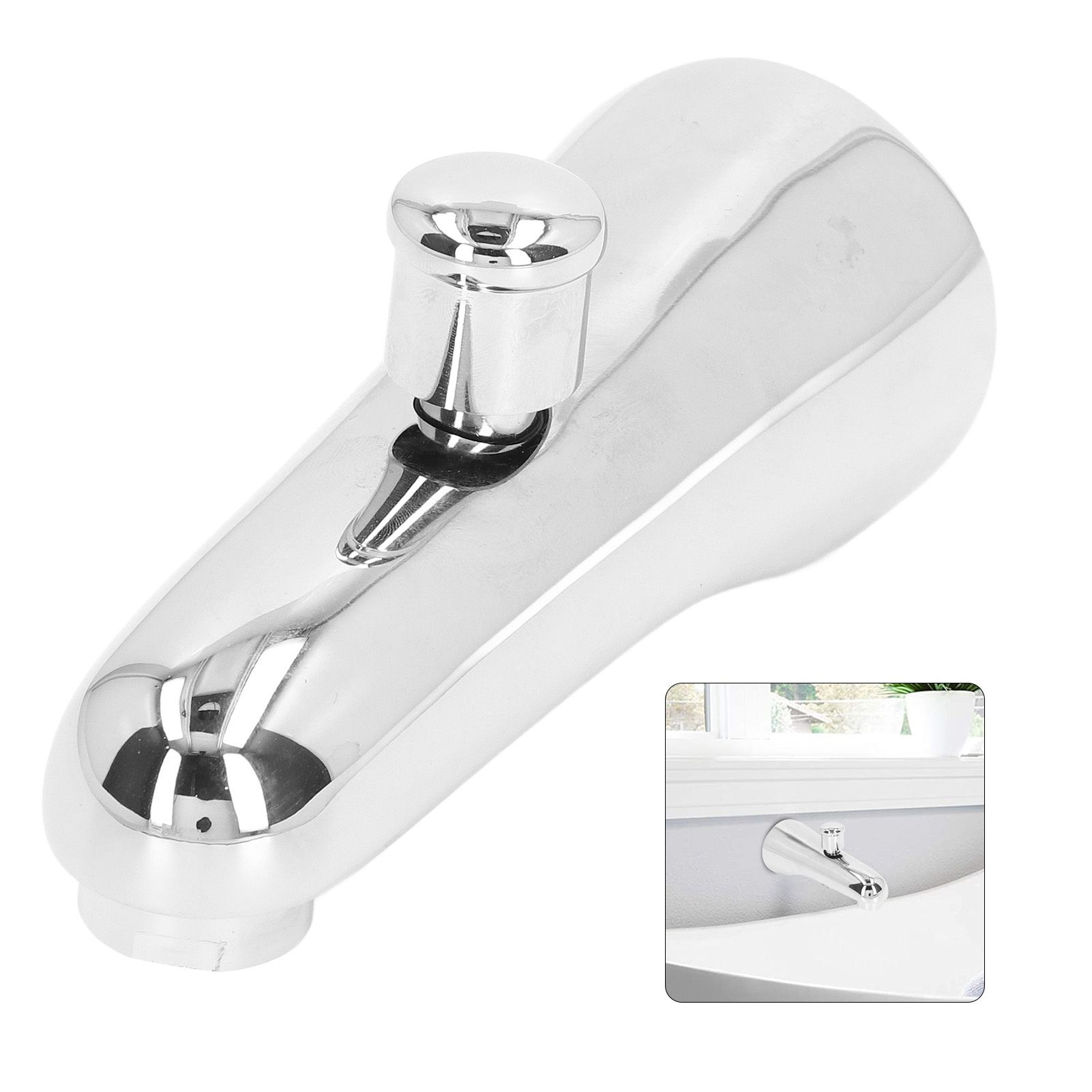 G1/2 Tub Spout Semicircle Simple Concealed Bathtub Faucet with Diverter for view 12