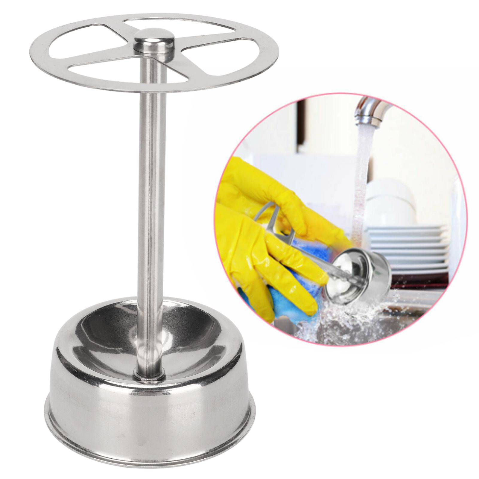 Stainless Steel Toothbrush Holder Organizer Toothpaste Stand Bathroom view 11