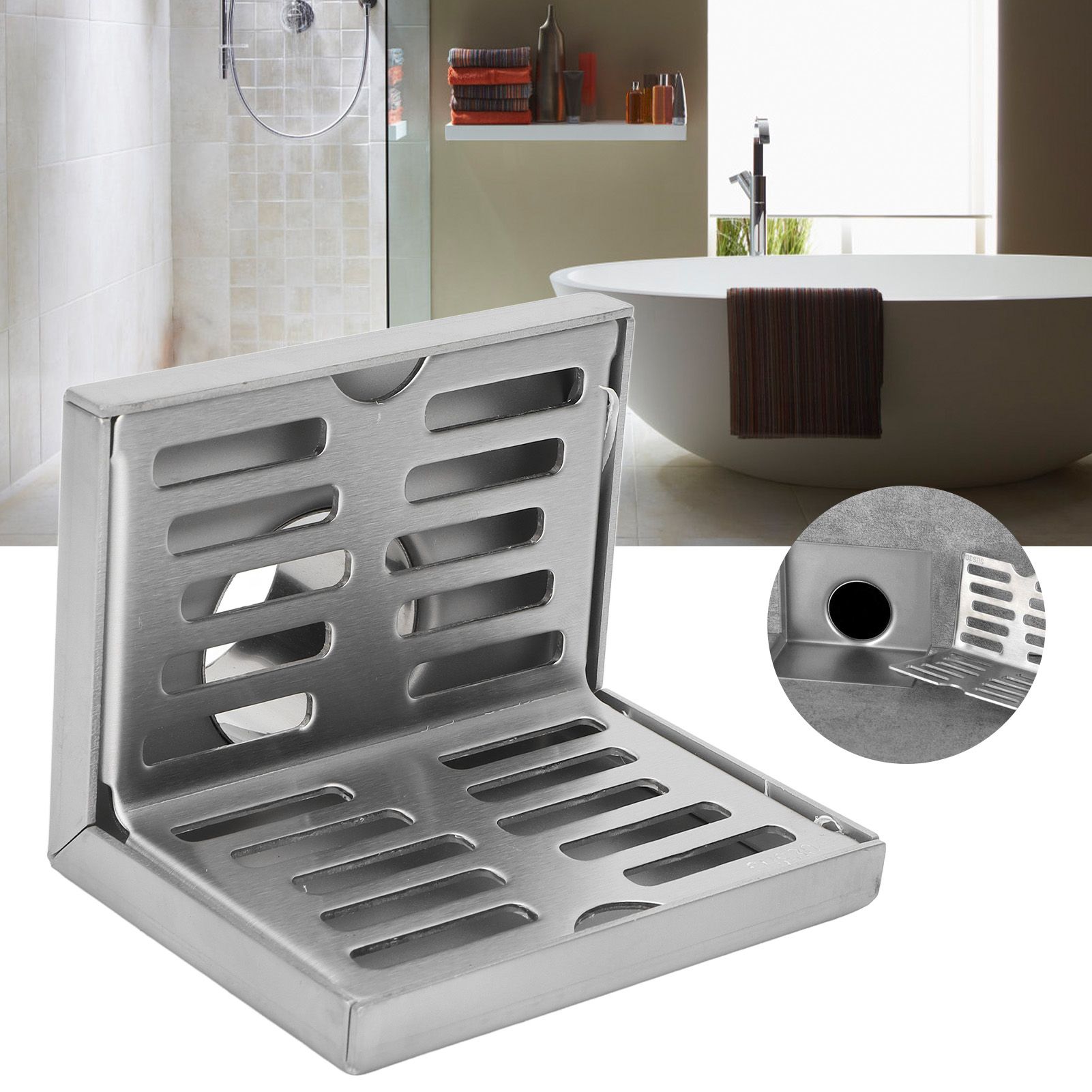 Corner Floor Drain L Shape Stainless Steel Wear Resistant Durable Corrosion view 11