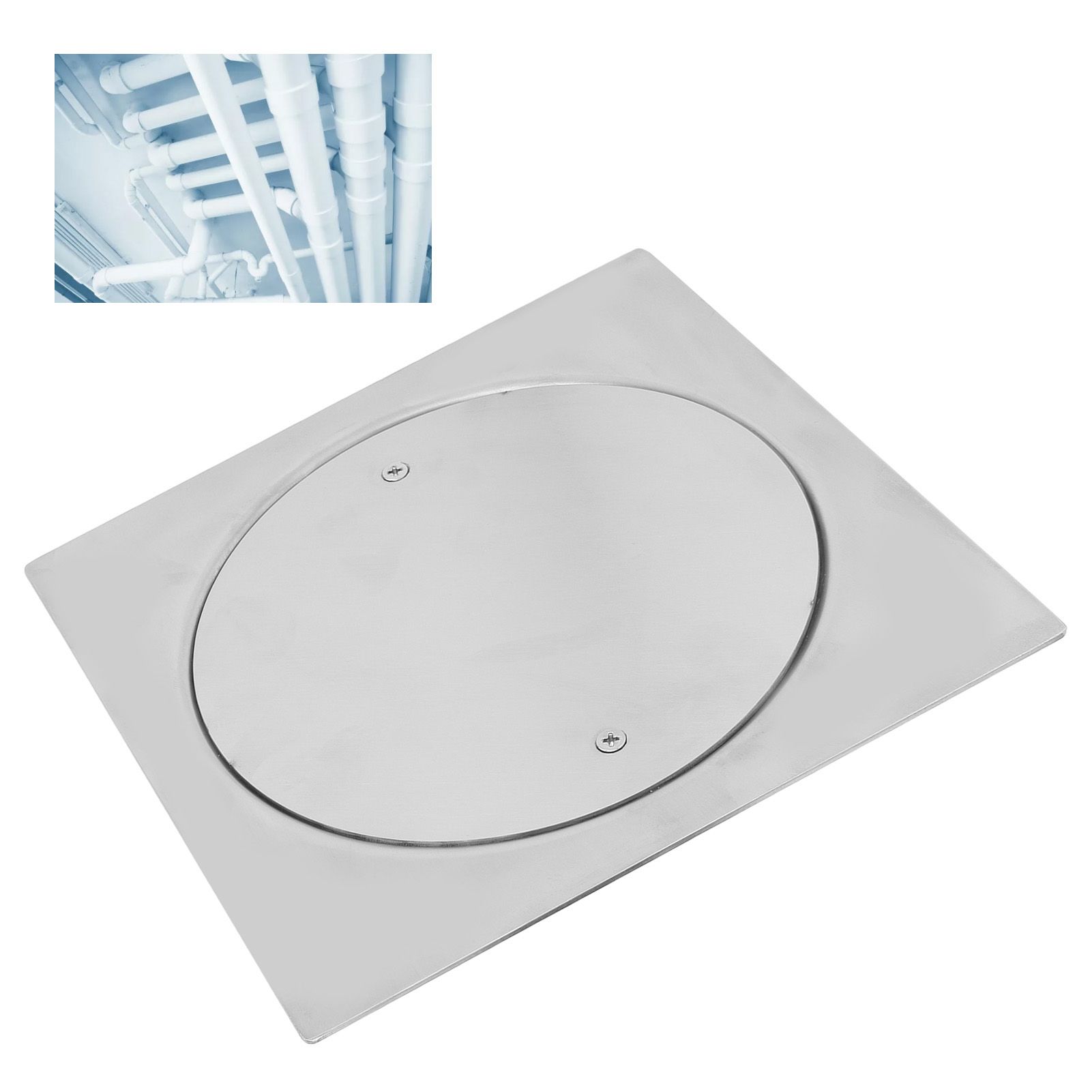 Floor Drain 20 X 20cm Stainless Steel Corrosion Resistant Screw Fixation Easy view 12