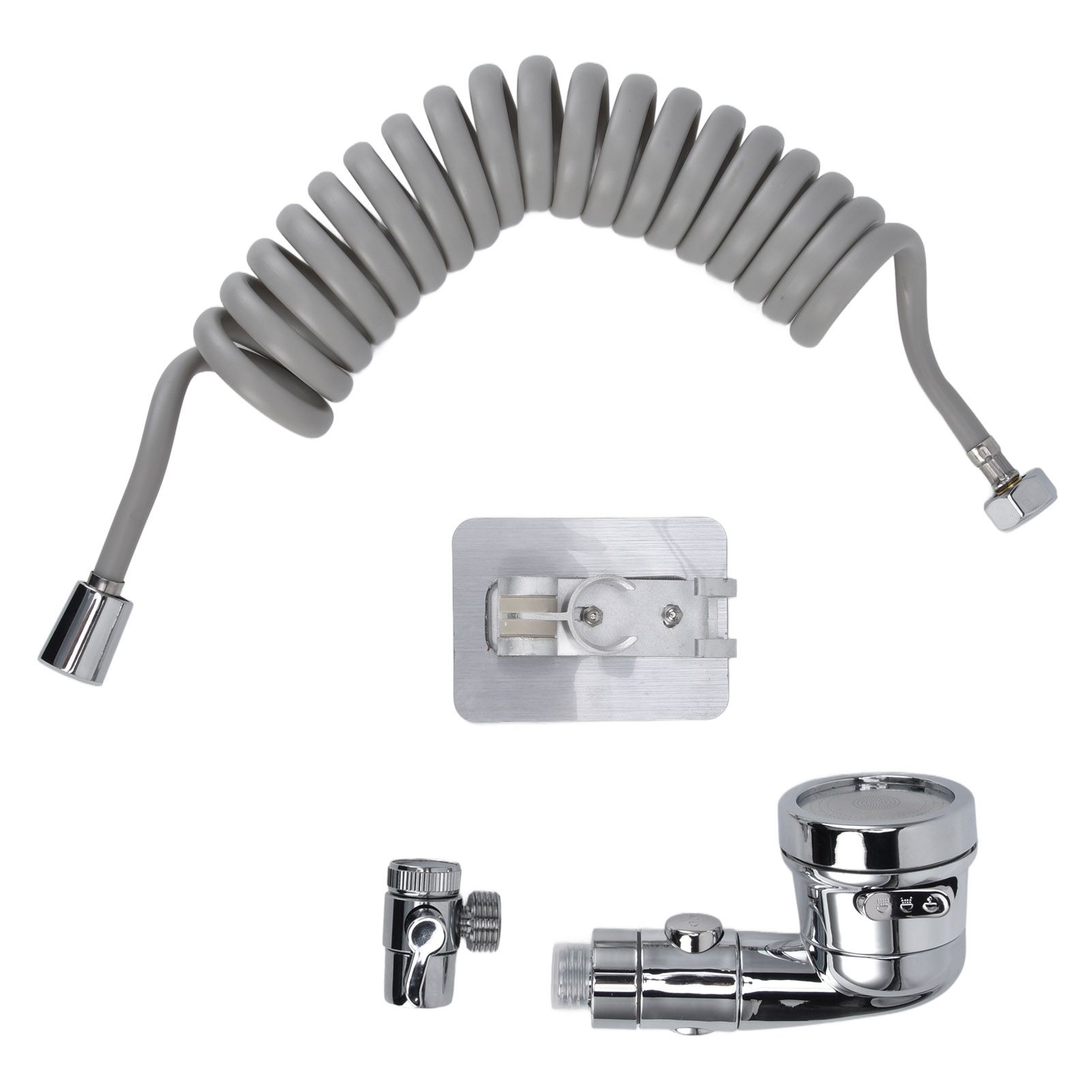 Sink Shower Sprayer Stretchy Hose Adjustable Mode Faucet Sprayer Attachment