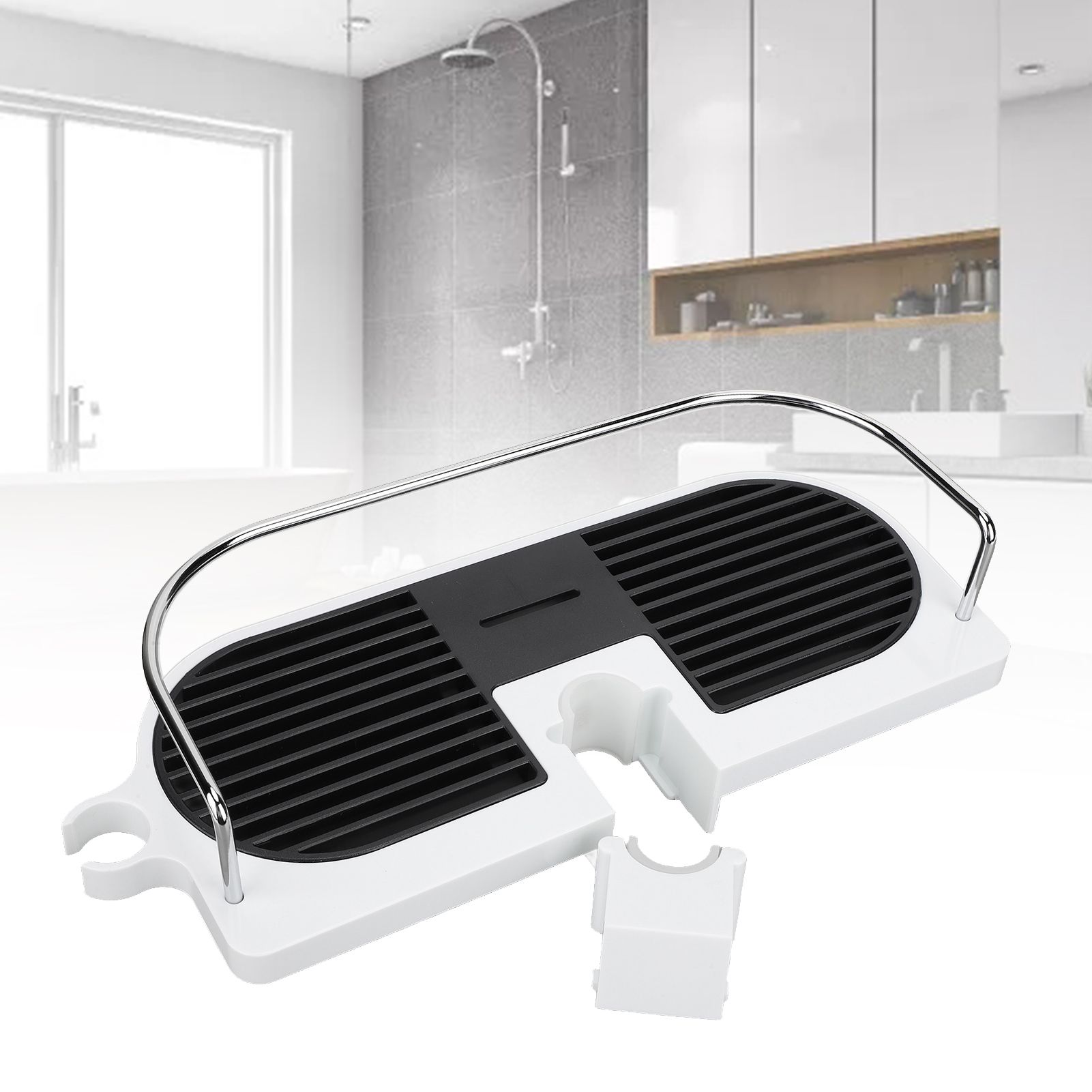 Shower Caddy Punching Free Installation Maximum Load 15kg Height Adjustable view 12