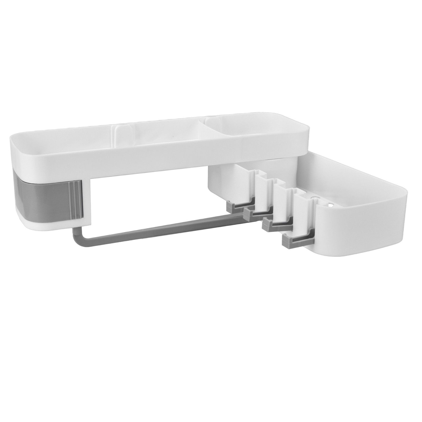 Bathroom Corner Rack Double Layer Rotatable Wall Mounted Stylish Simple view 5