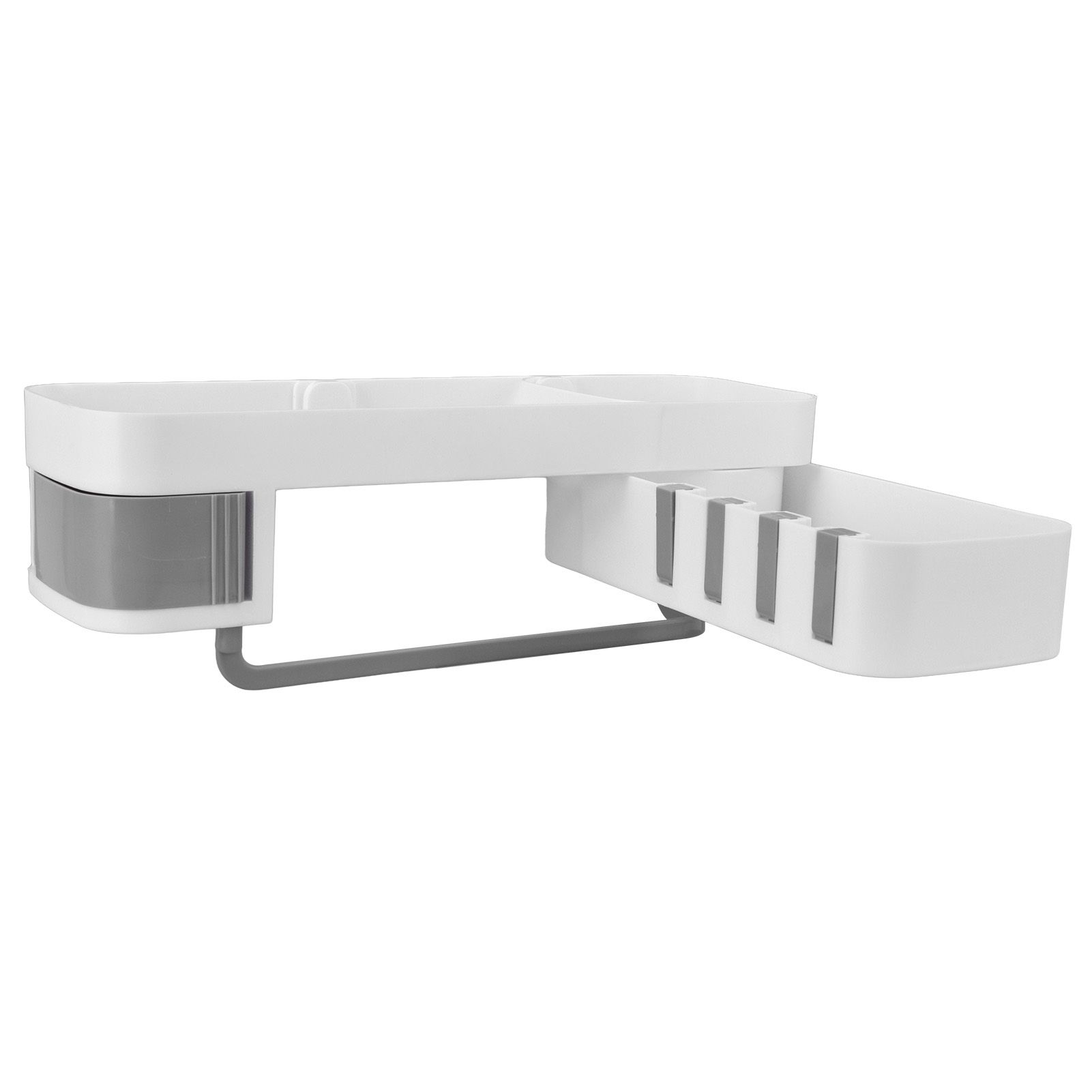 Bathroom Corner Rack Double Layer Rotatable Wall Mounted Stylish Simple view 7