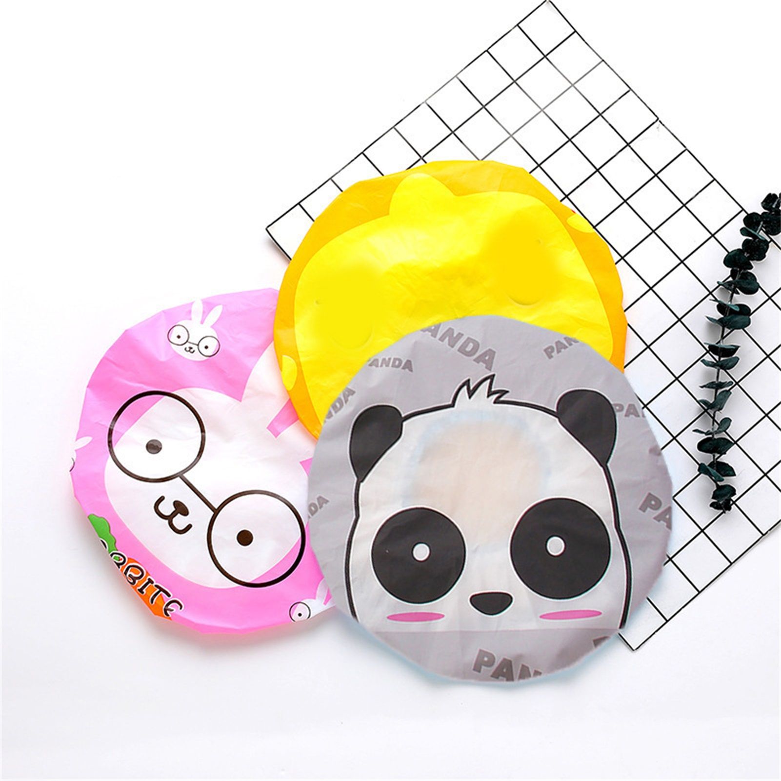 Bath Shower Cap Reusable Waterproof Kitchen Oilproof Hair Hat Cute Cartoon view 7
