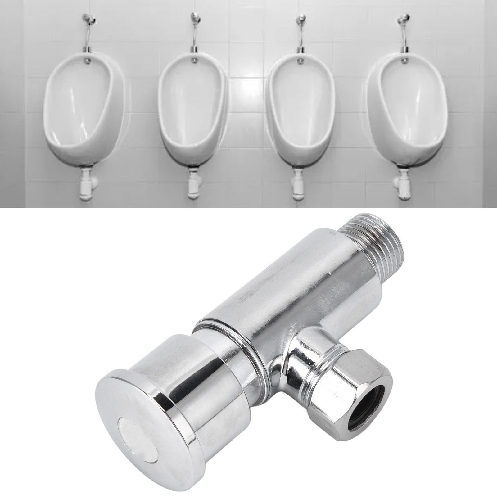 Flush Valve with Hand Push Button Zinc Alloy Toilet Repair Kit Tank Parts view 11