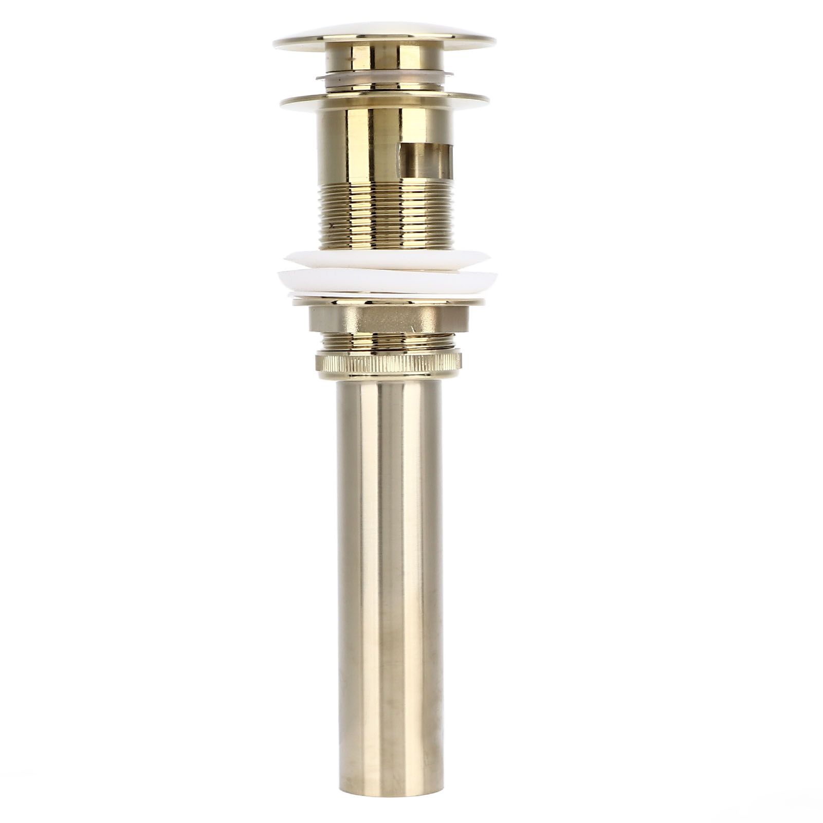 Pop Up Basin Drain Copper G1/4 Brushed Gold Corrosion Resistant Easy view 4