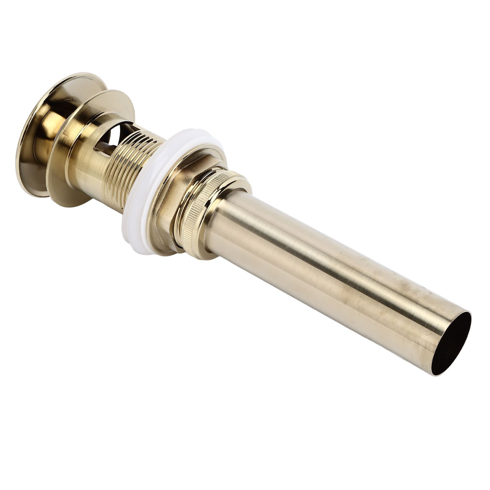 Pop Up Basin Drain Copper G1/4 Brushed Gold Corrosion Resistant Easy view 5