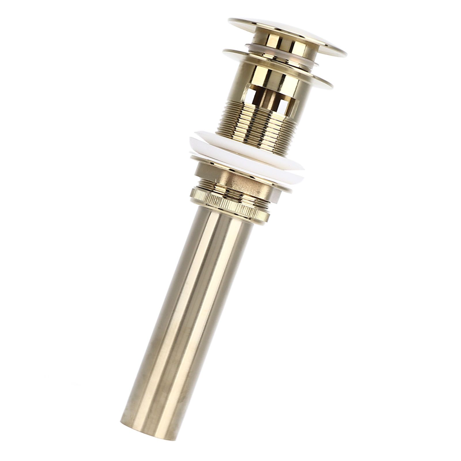 Pop Up Basin Drain Copper G1/4 Brushed Gold Corrosion Resistant Easy view 7