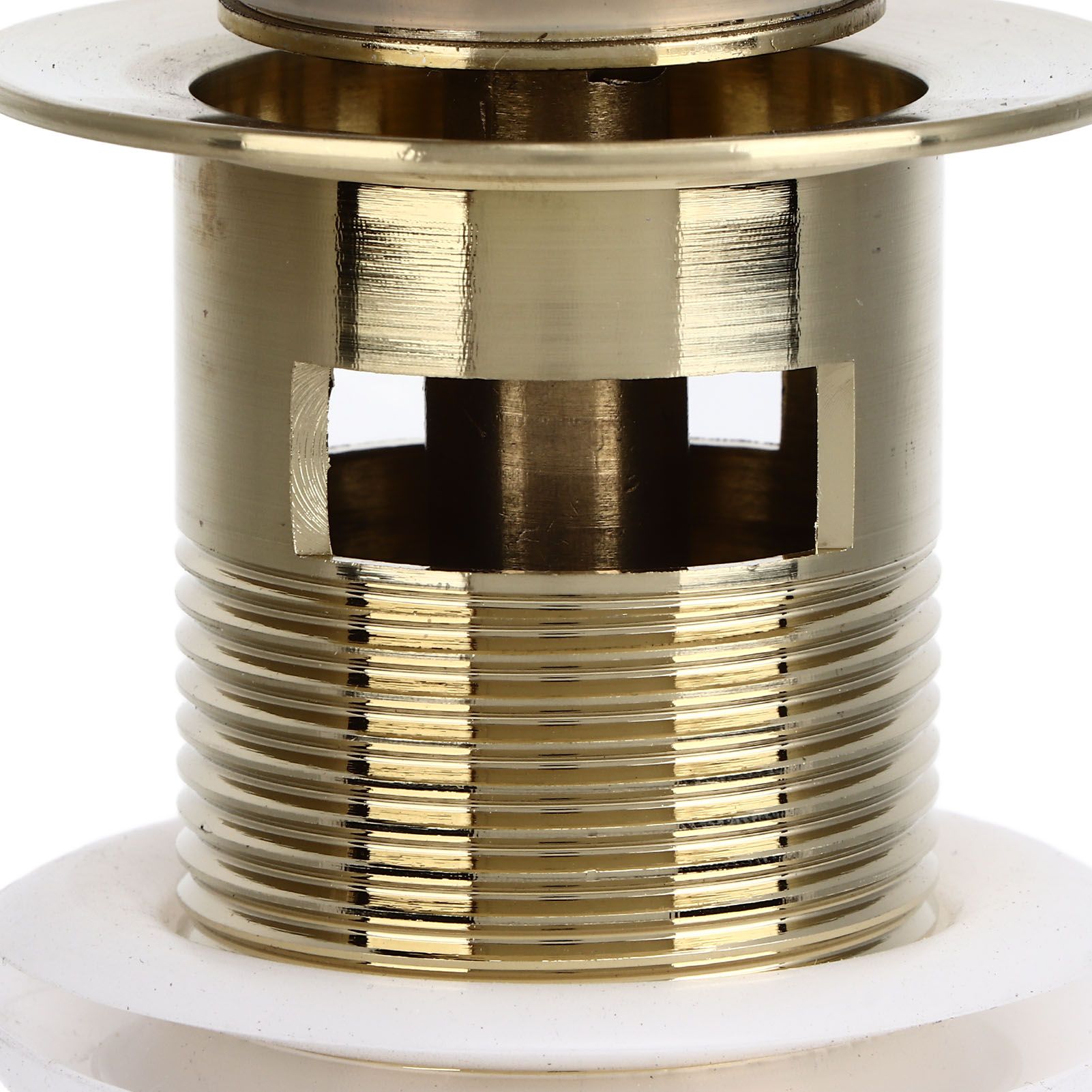 Pop Up Basin Drain Copper G1/4 Brushed Gold Corrosion Resistant Easy view 15