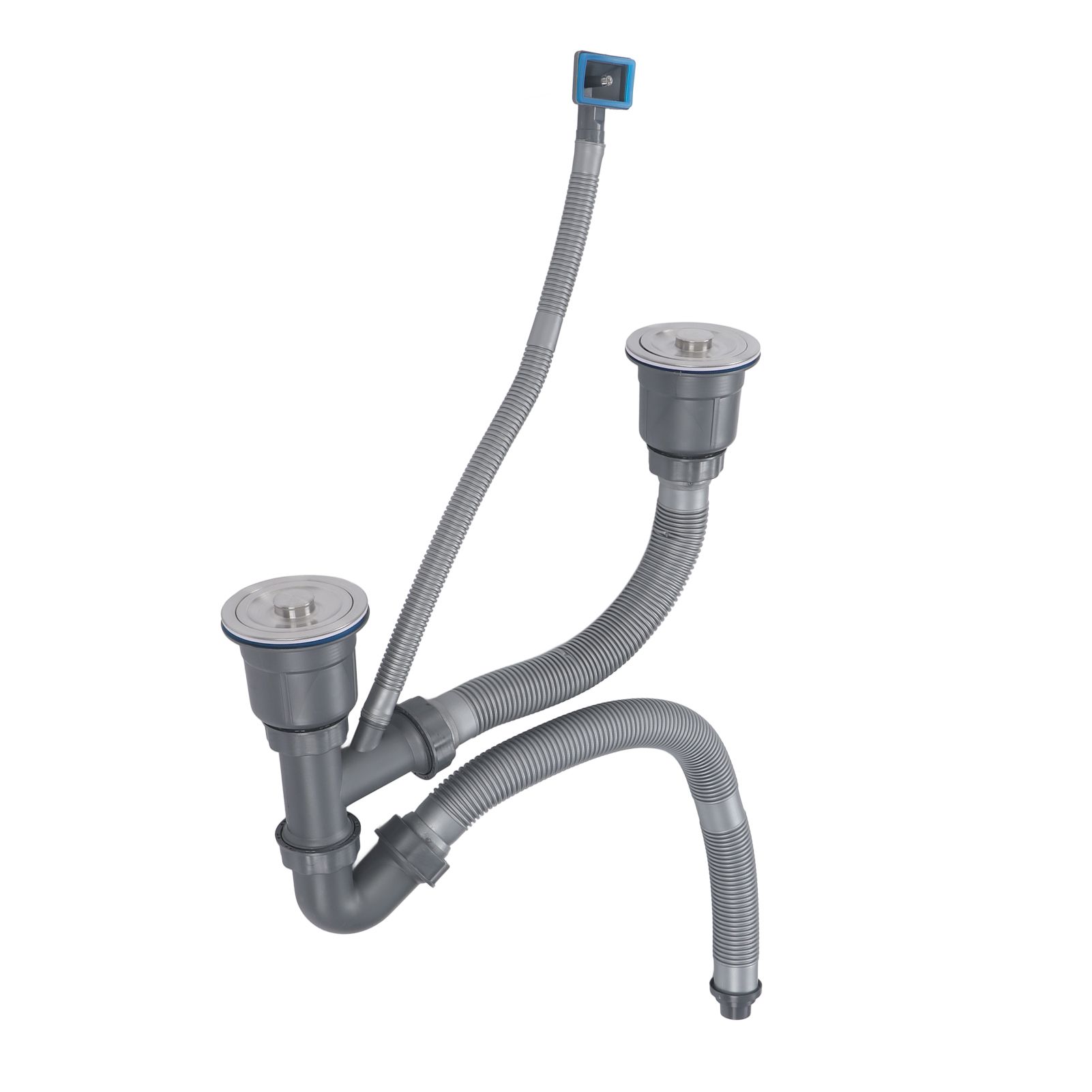 Kitchen Sink Double Hose Drain Kit Quick Draining Expandable Multiple view 7