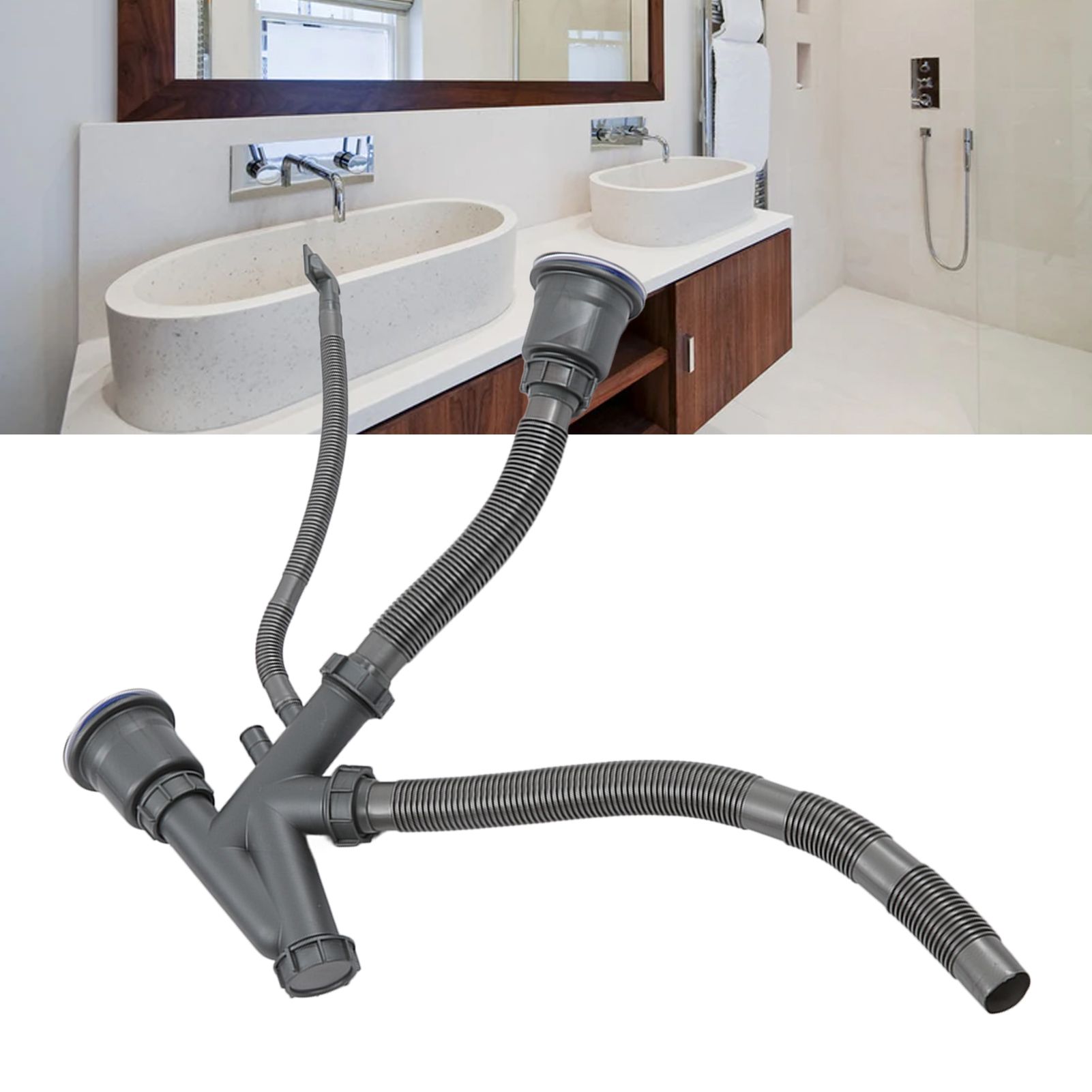 Sink Drain Assembly Kit Quick Connect Functional Bathroom Sink Drain for Home view 12