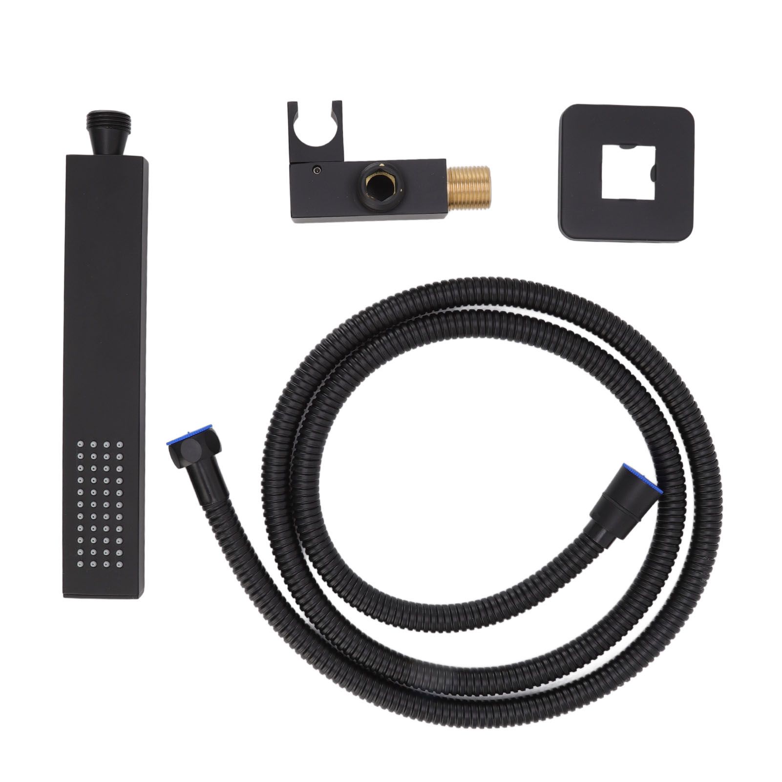 Wall Mounted Shower Set Black High Pressure Shower Head with G1/2 Caliber for