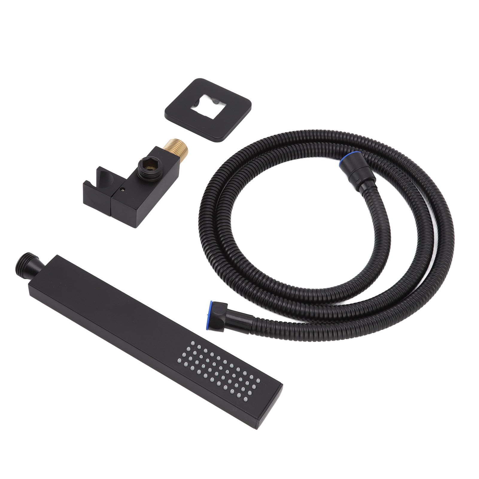 Wall Mounted Shower Set Black High Pressure Shower Head with G1/2 Caliber for view 2